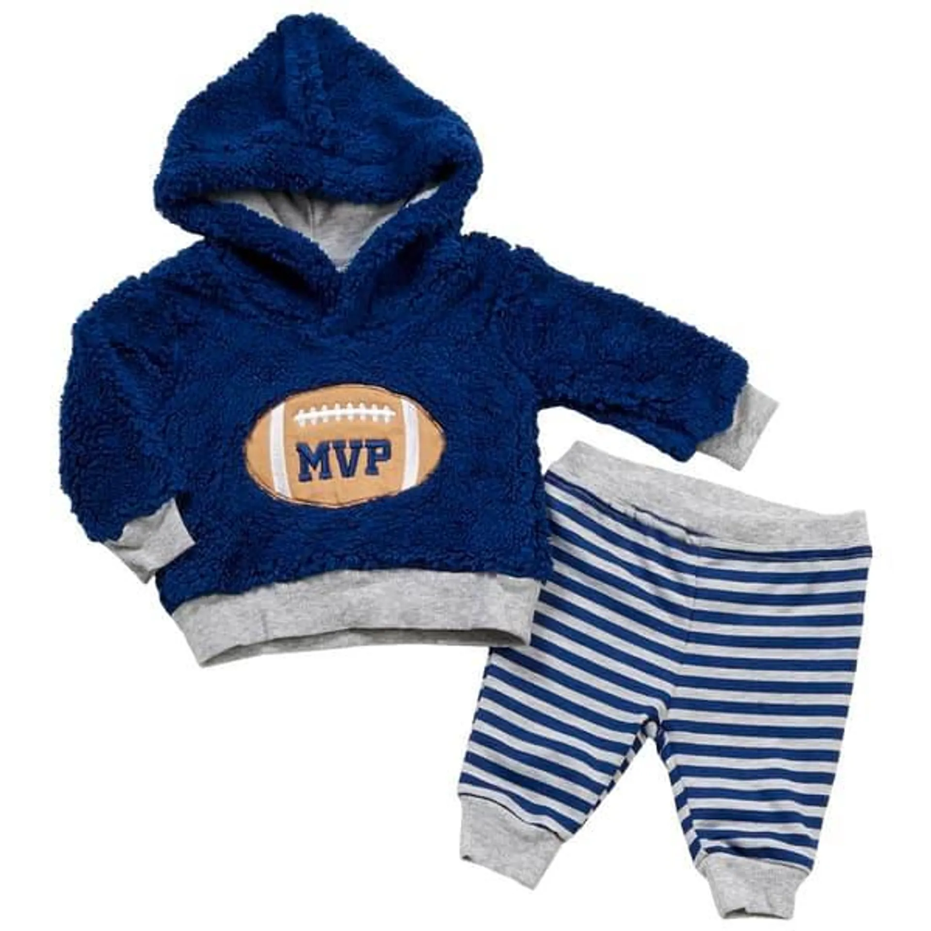 Baby Boy (3-9M) Baby Essentials® Football Sweatshirt & Pants Set