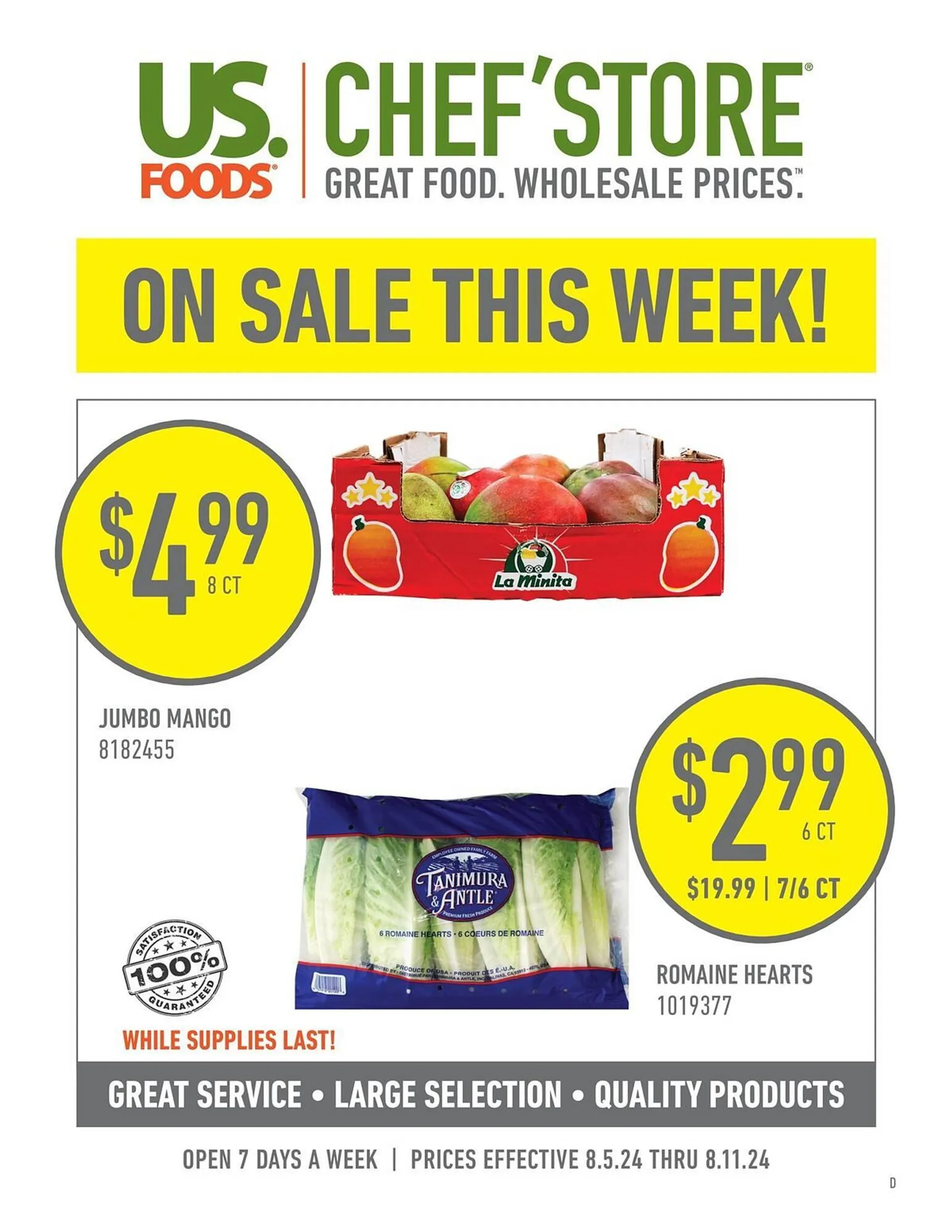 US Foods Chefs Store Weekly Ad - 1