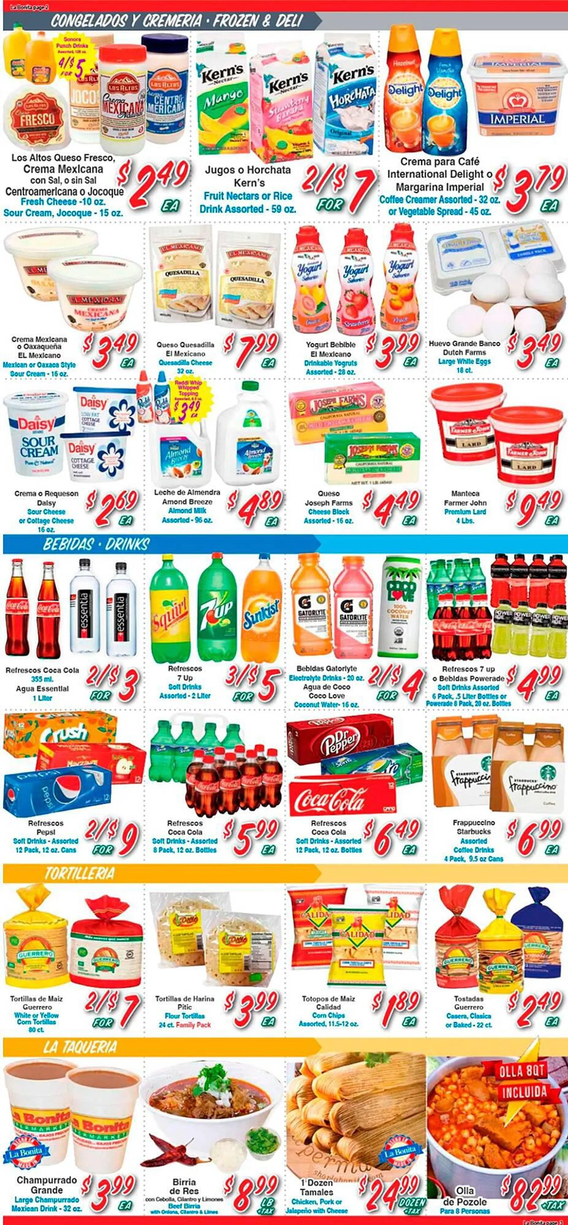 La Bonita Supermarkets Weekly Ad valid until January 2, 2024