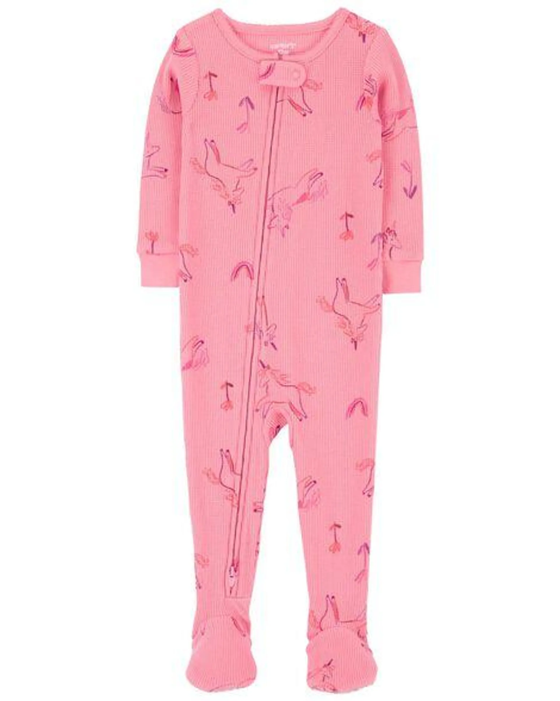 Baby 1-Piece Unicorn Thermal Footie Pajamas