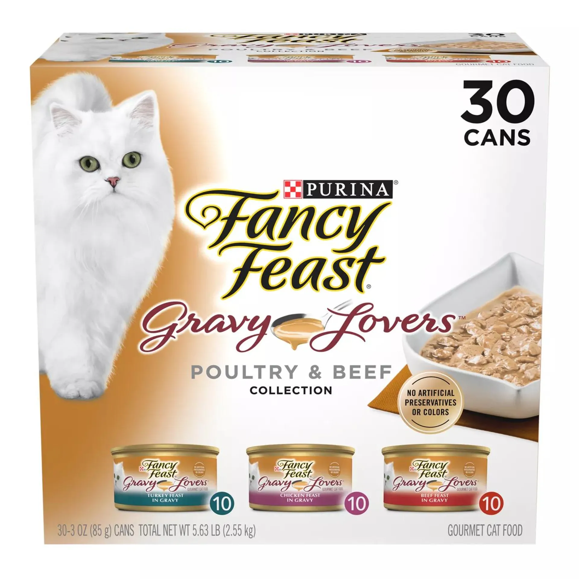 Fancy Feast® Gravy Lovers All Life Stages Cat Wet Food - Variety Pack, 30 CT, 90 OZ