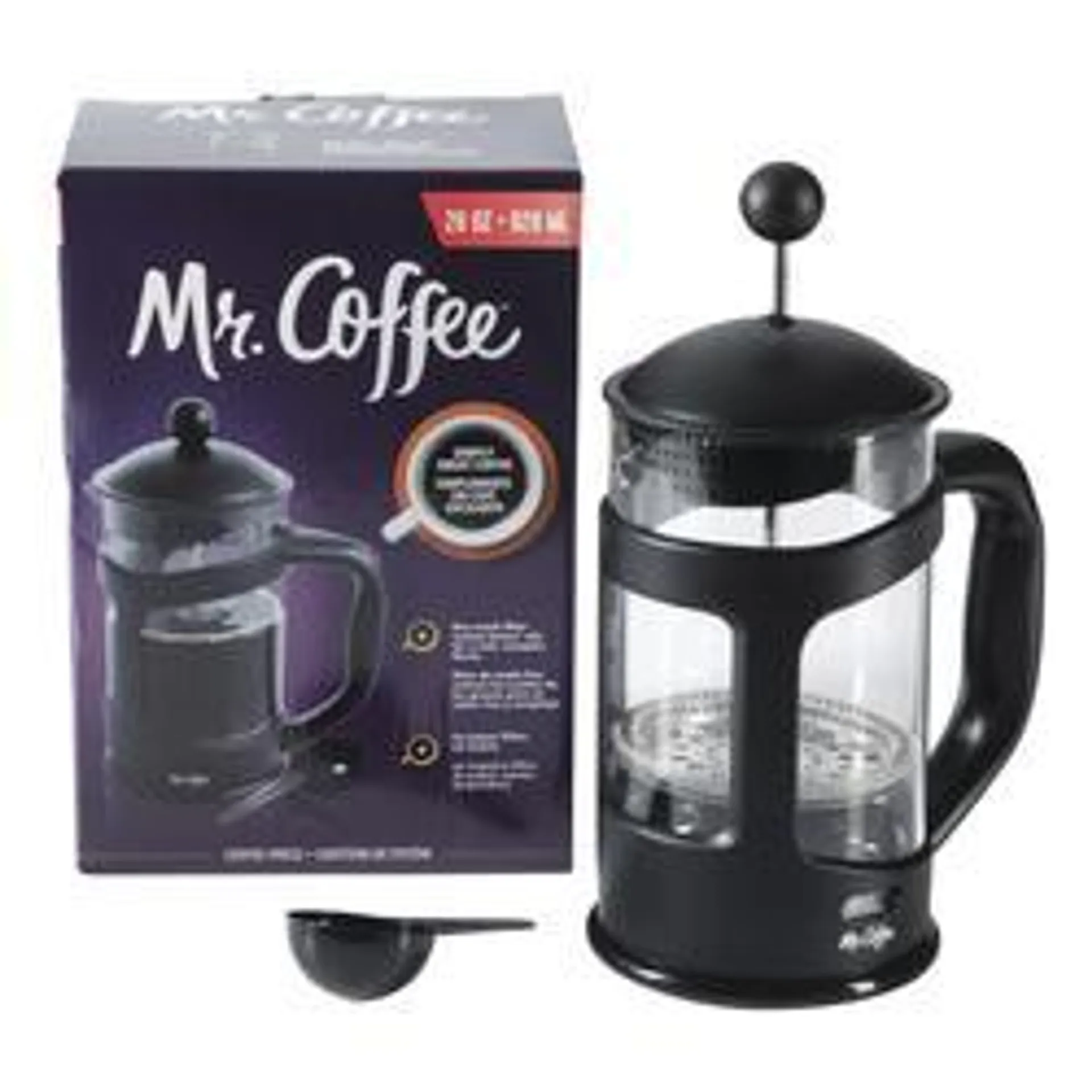 Mr. Coffee Brivio 28 ounce French Press W/Scoop