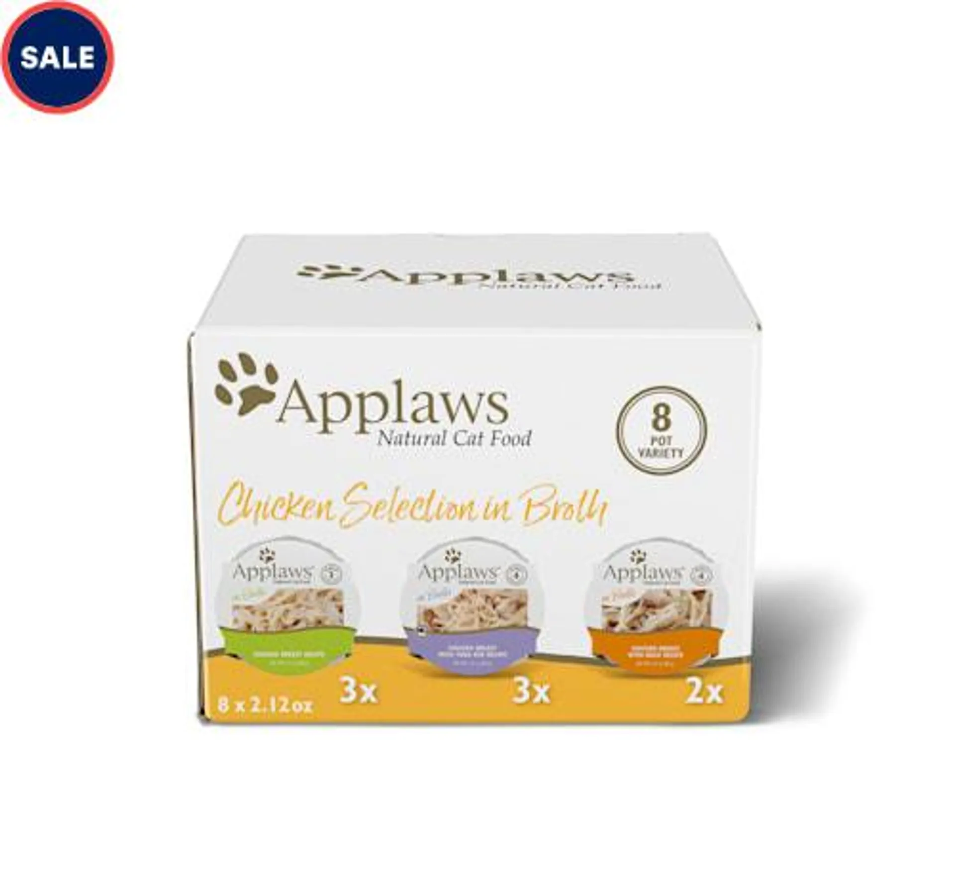 Applaws Chicken Selection Multipack Wet Cat Food, 2.12 oz., Count of 8