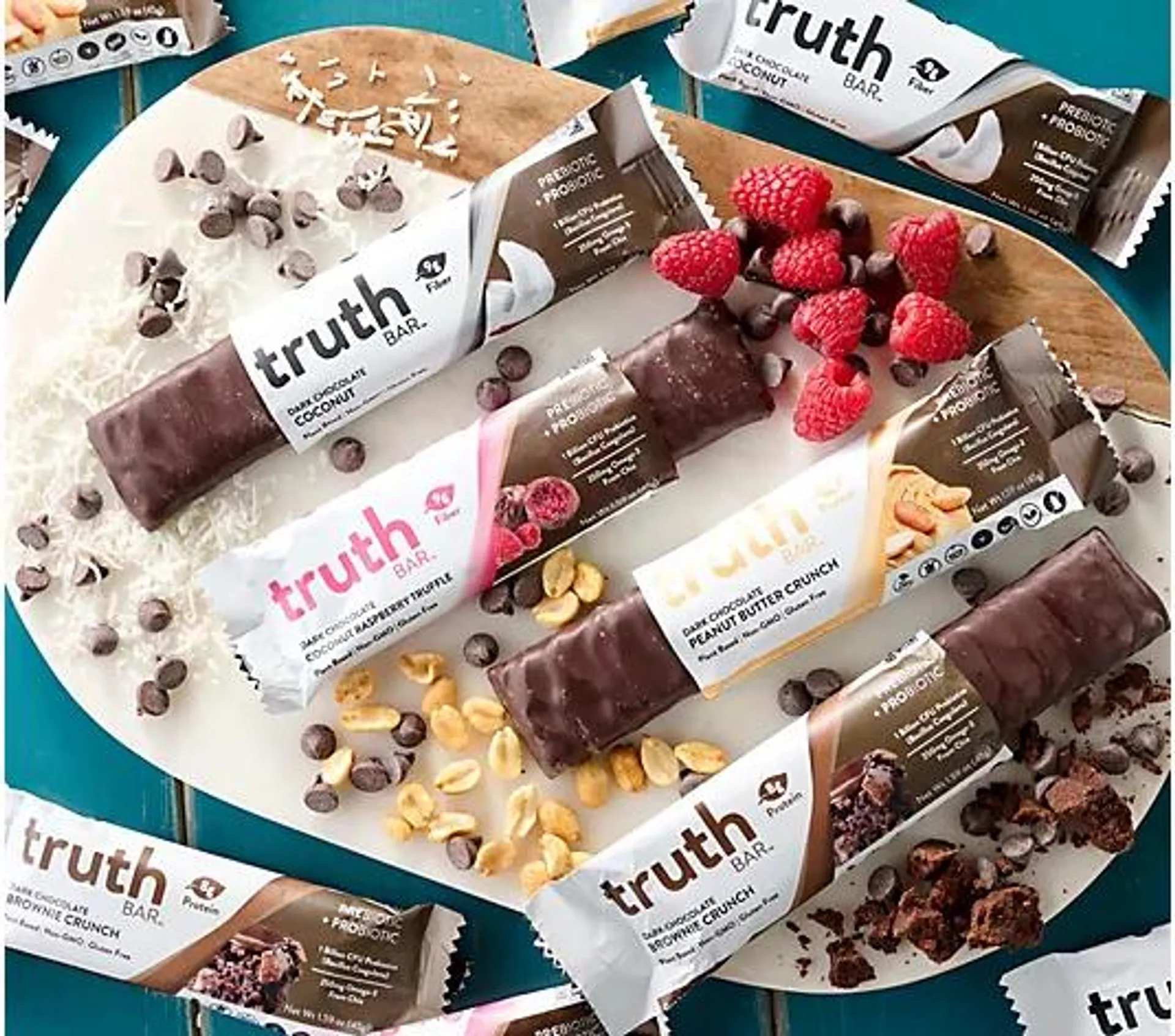 Truth Bar (12) 1.59 oz Dark Chocolate Gut Health Nutrition Bars