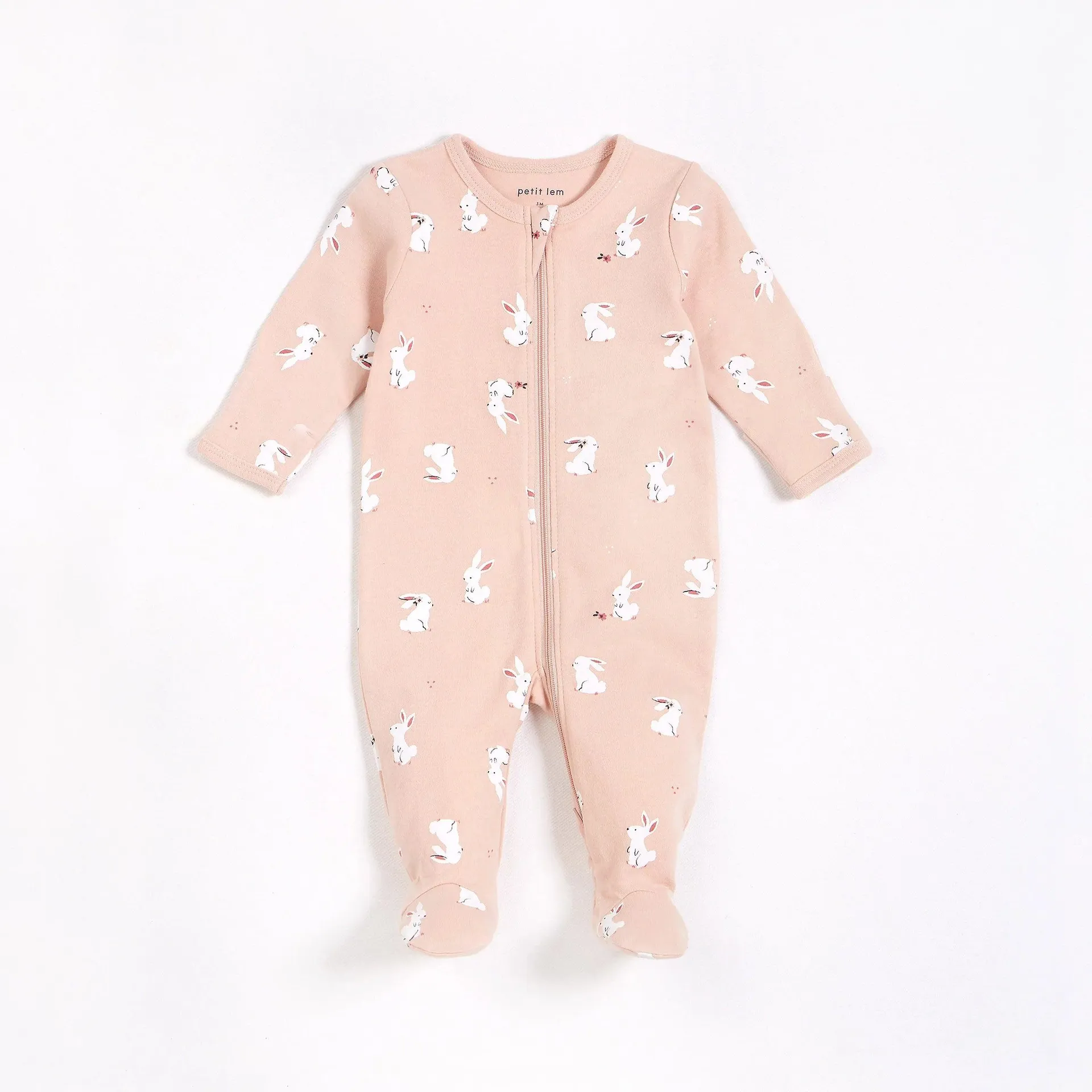 Petit Lem Baby Bunny Print Sleeper