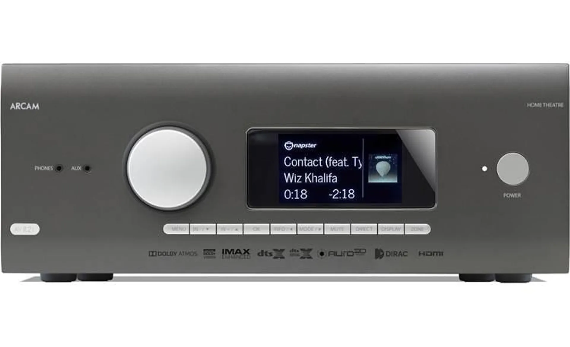 Arcam AVR21 7.2-channel home theater receiver with Bluetooth®, Chromecast built-in, and Apple AirPlay® 2