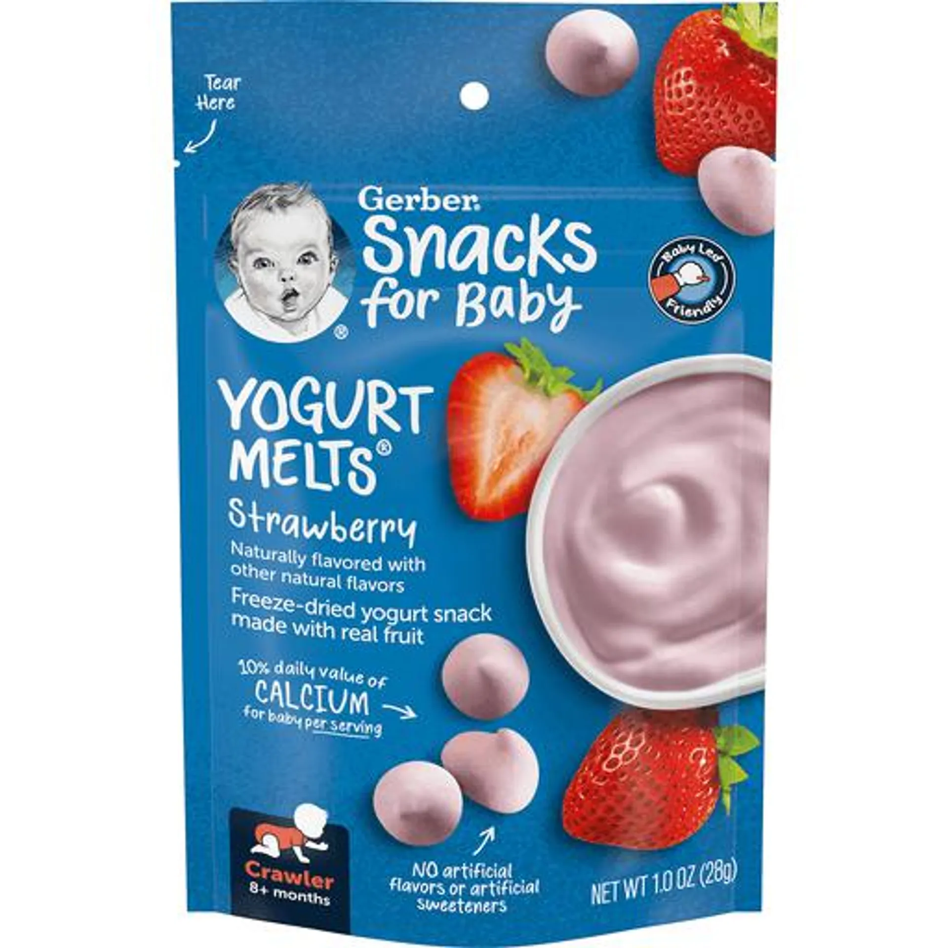 Gerber Strawberry Yogurt Melts Baby Food 1.0 oz bag