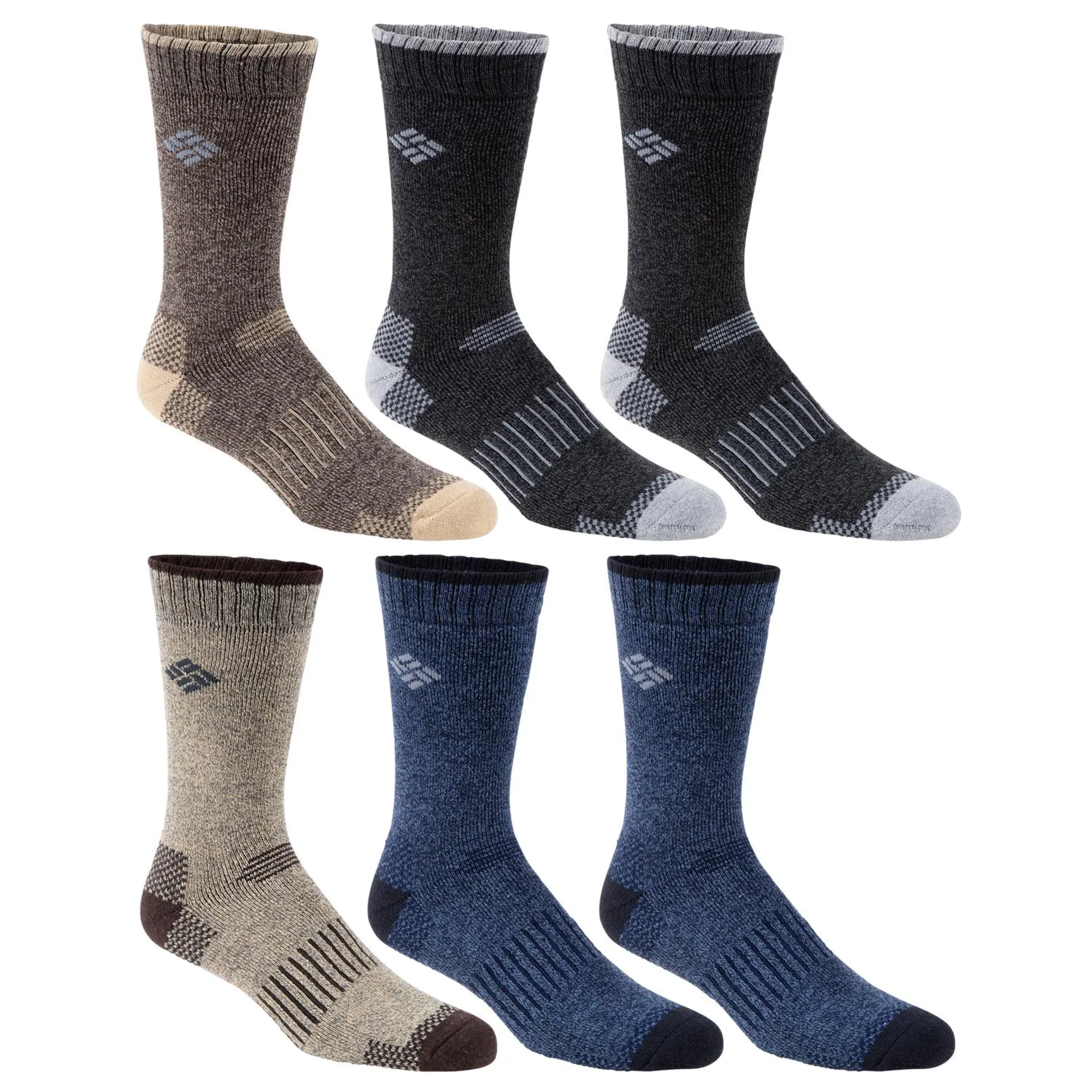 Columbia Men's Moisture Control Boot Socks - 6-Pack