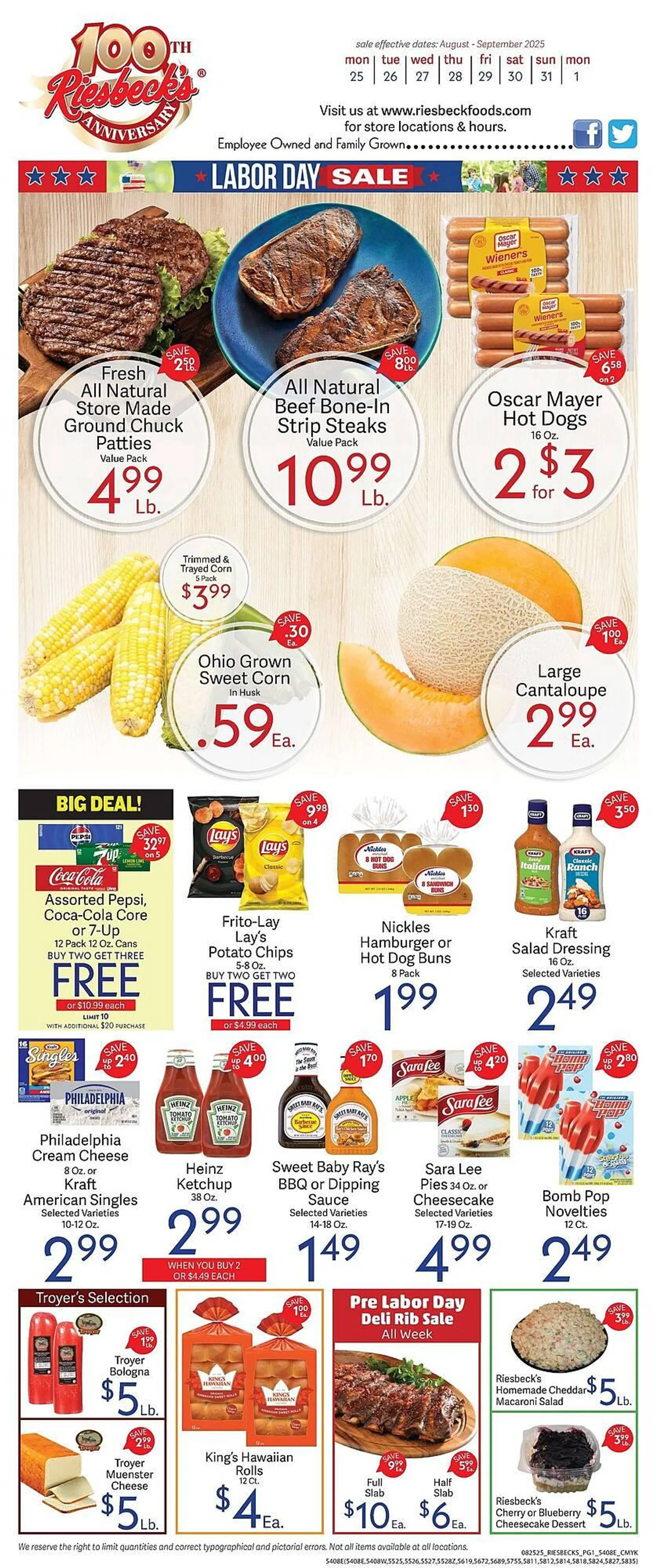 Weekly ad Riesbeck Weekly Ad from August 25 to August 31 2025 - Page 1