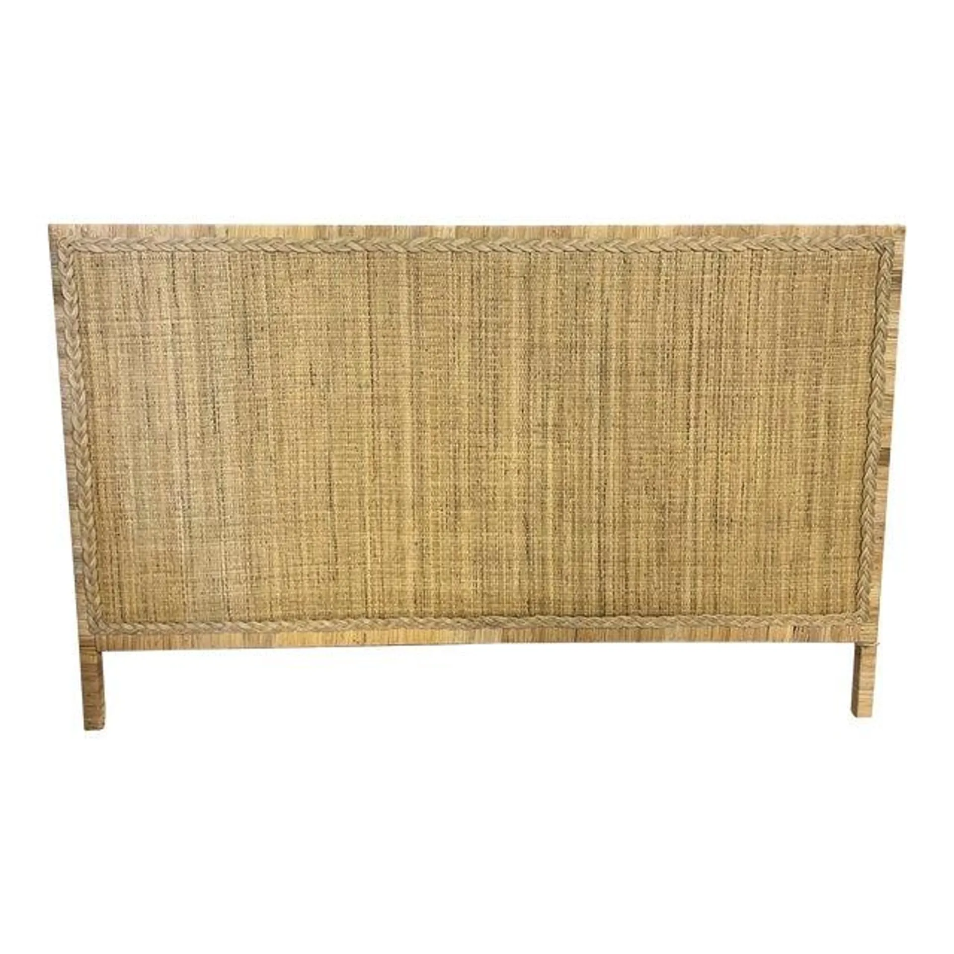 King Size Braided Rattan Headboard