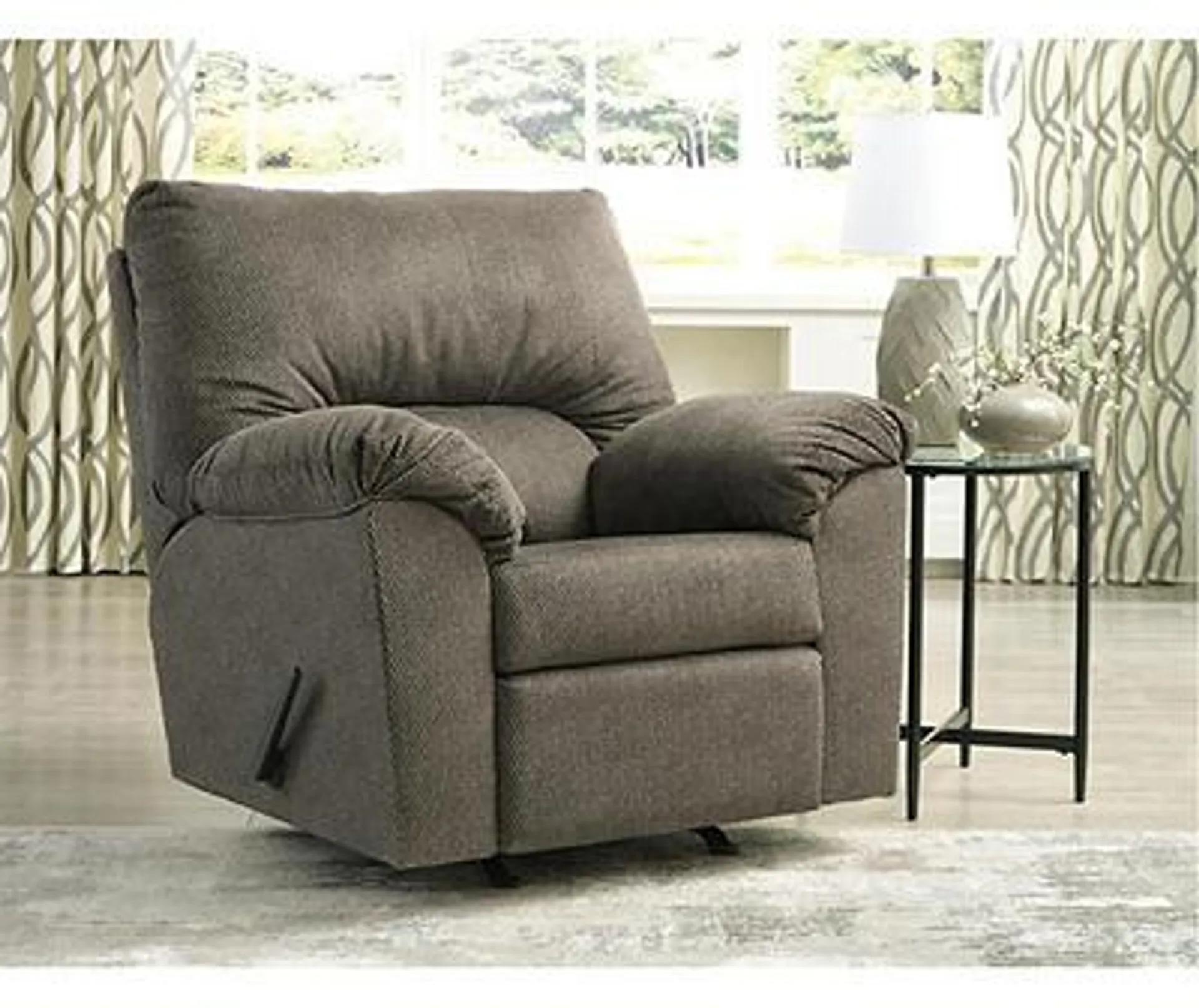 Norlou Taupe Rocker Recliner