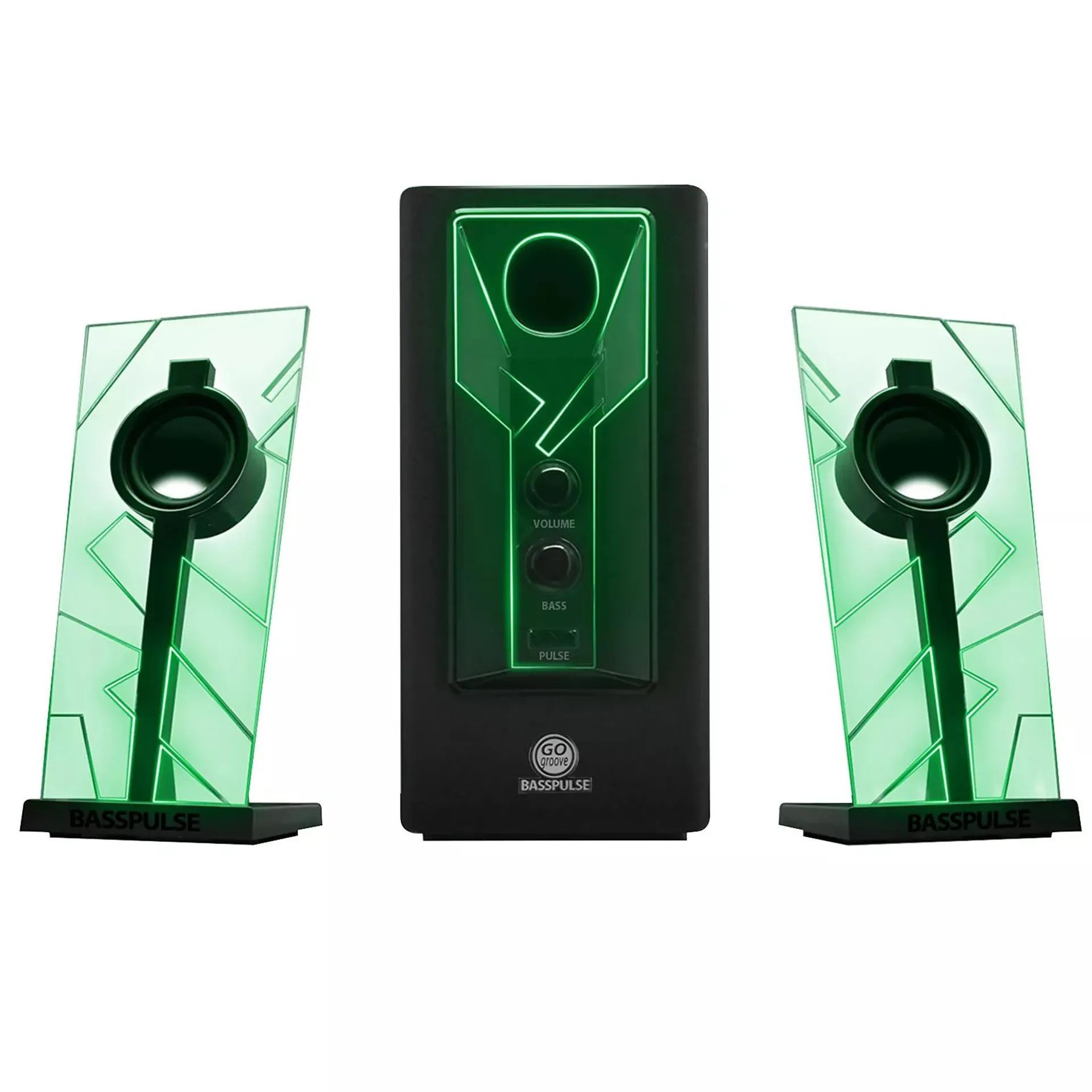 GOgroove BassPULSE 2.1 Computer Speakers - Green