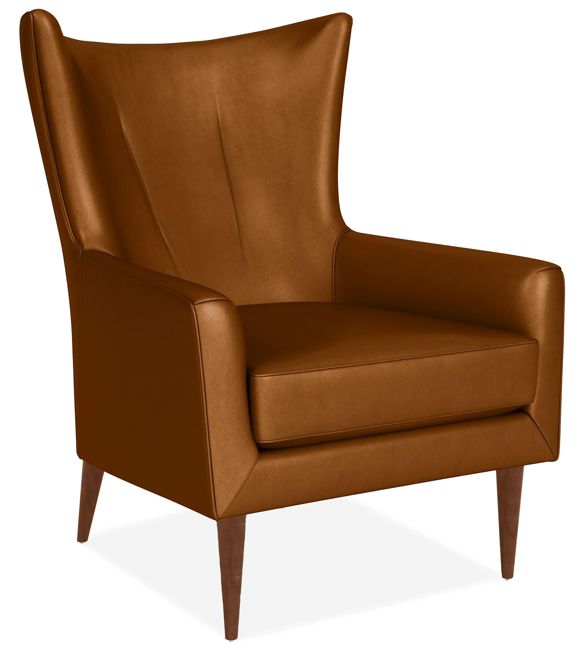 Bradford Chair in Cyrus Pecan Leather with Mocha Legs