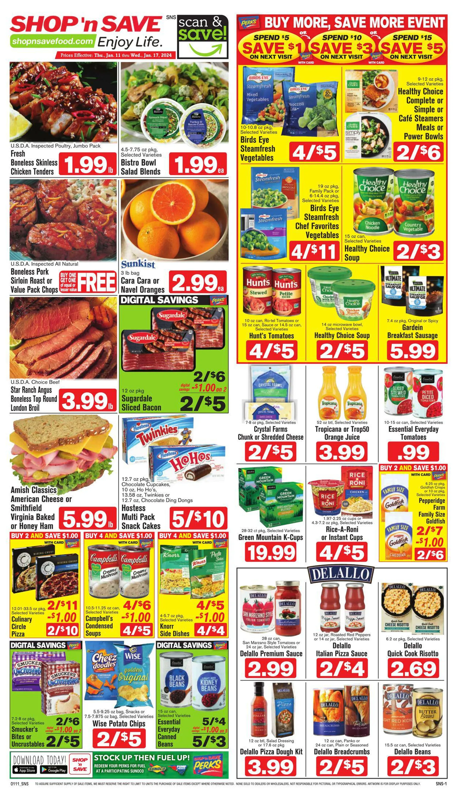 Weekly ad Shop'n Save from January 11 to January 17 2024 - Page 1