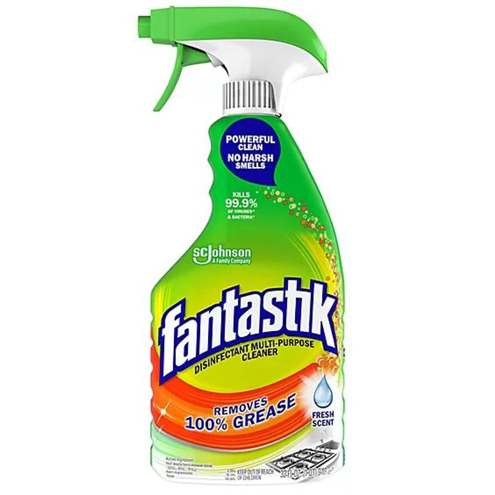 Fantastik Fresh Scent Disinfectant Multipurpose Cleaner Spray Bottle - 32 Oz