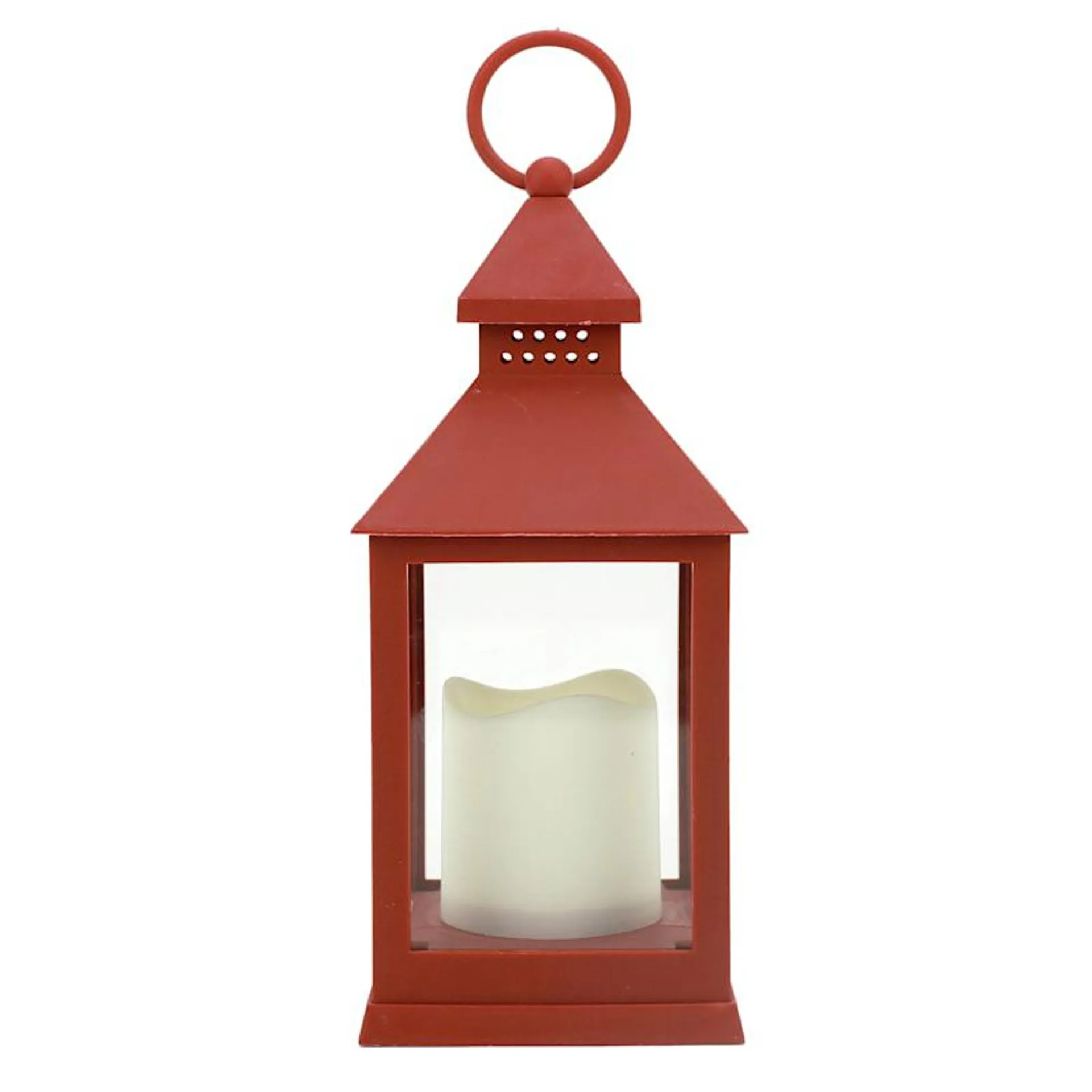 Red LED Lantern, 9.5"