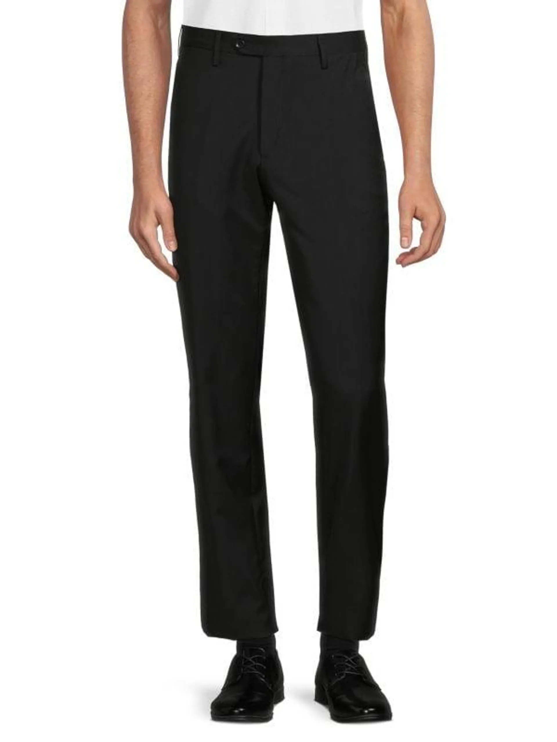 Wool Flat-Front Modern Fit Dress Pants