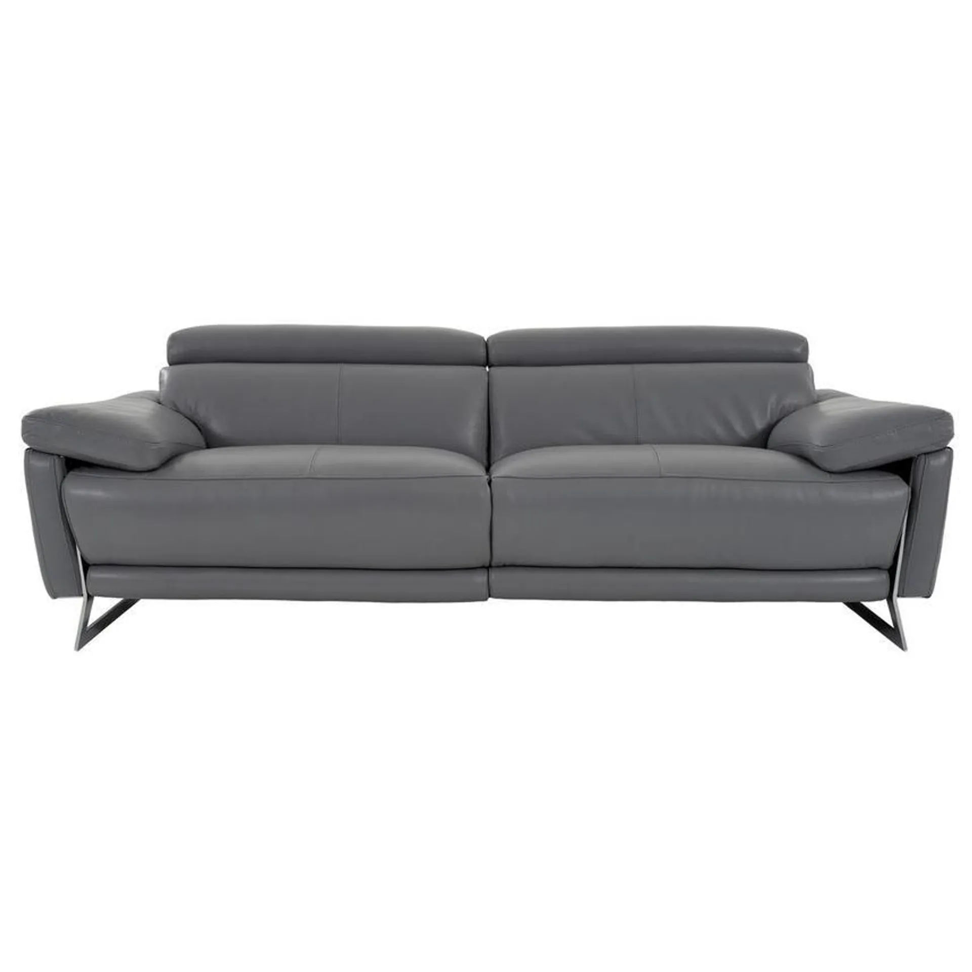 Gabrielle Gray Leather Power Reclining Sofa