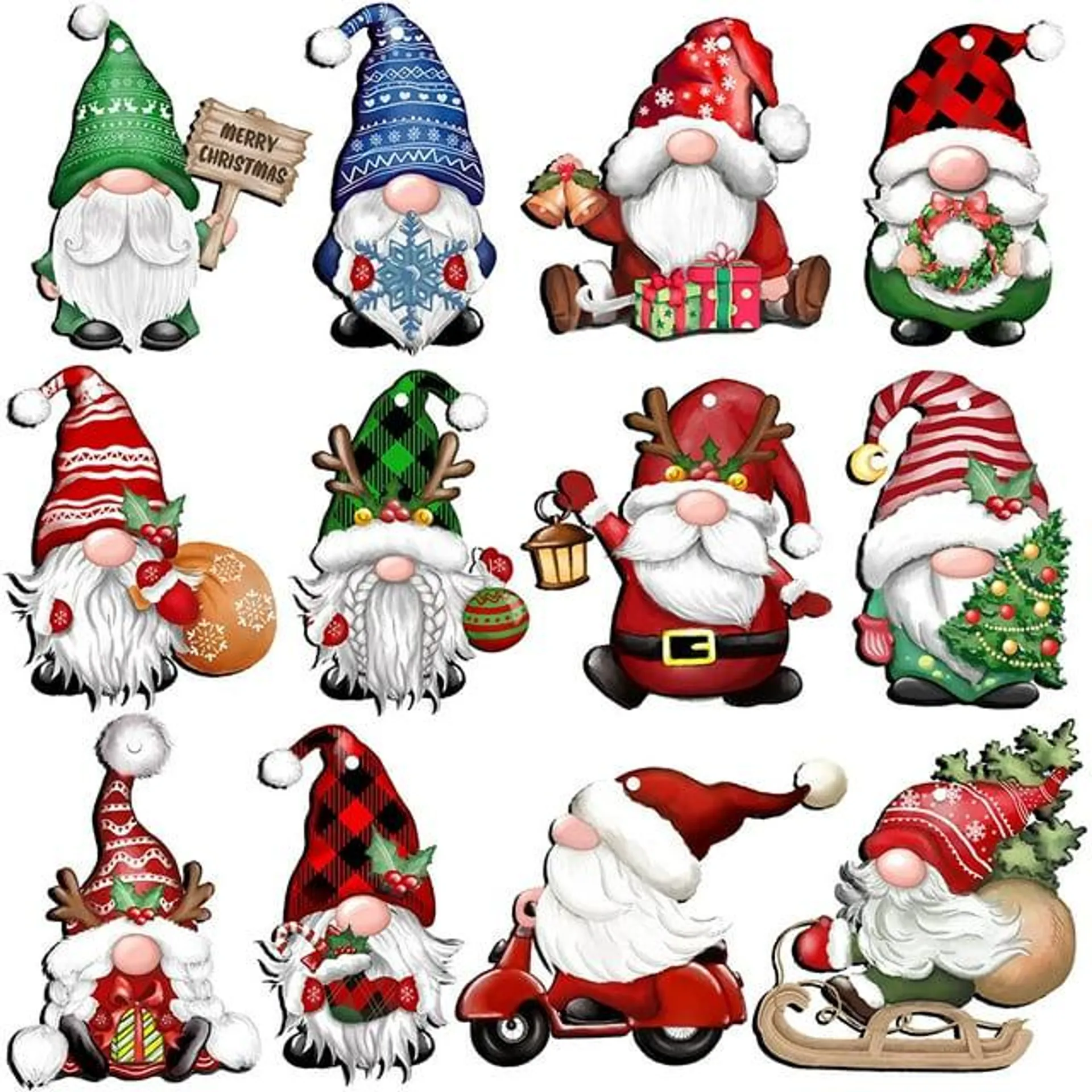 Ayieyill 24 Pieces Christmas Wooden Ornaments, Christmas Tree Ornaments Wood Hanging Decor for Christmas Tree Decoration Party Supplies