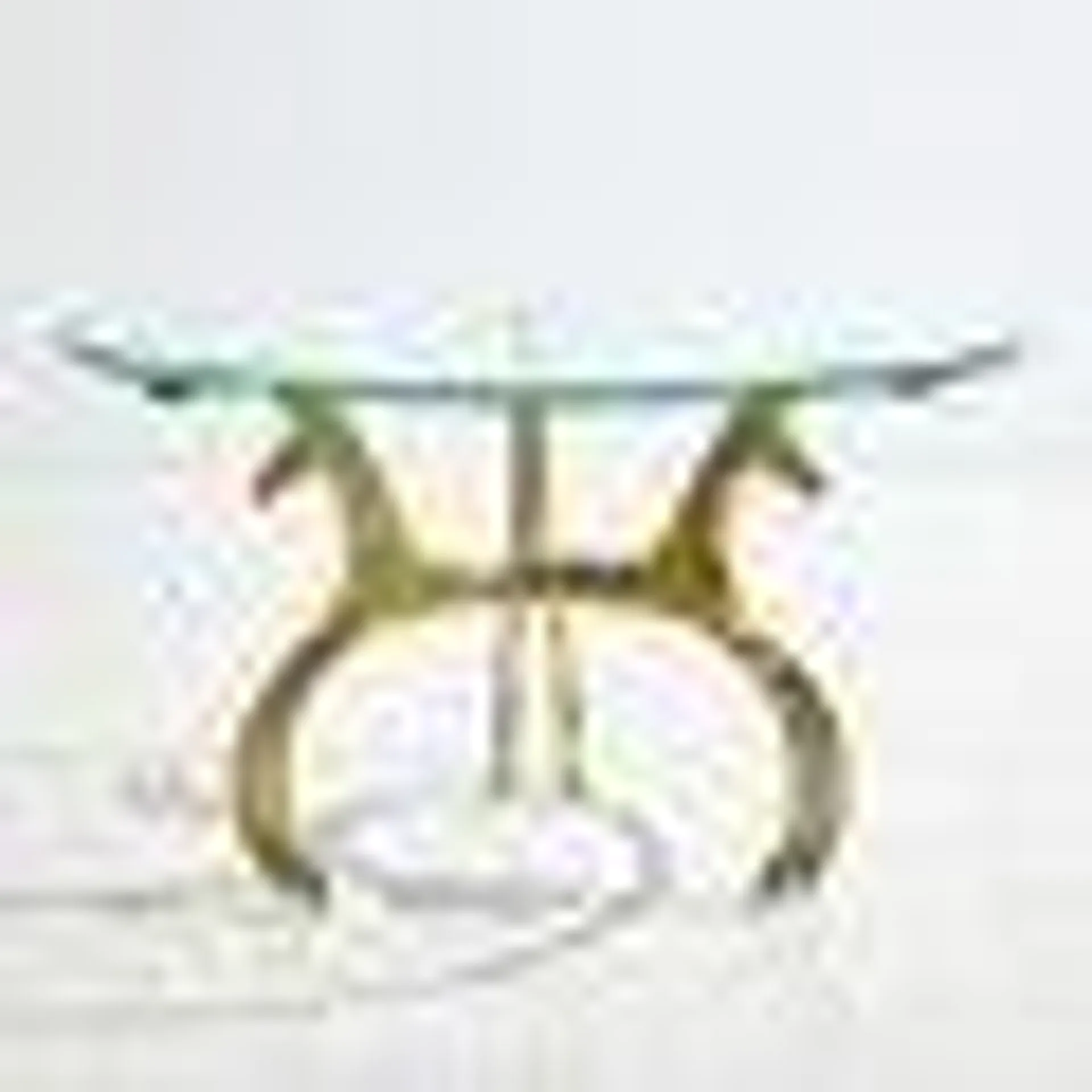 Coffee Table in Brass and Glass