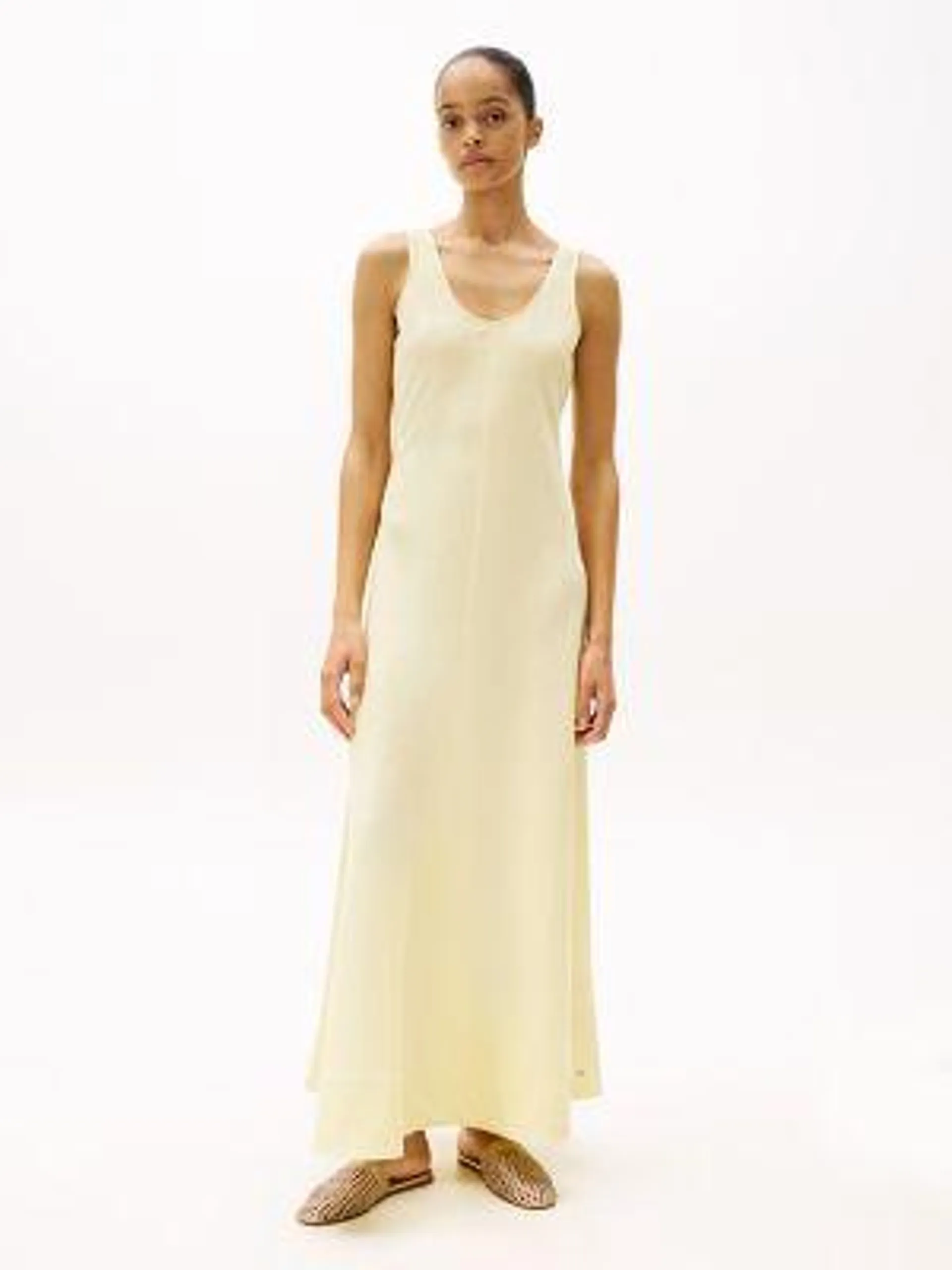 Linen-Blend Tank Maxi Dress