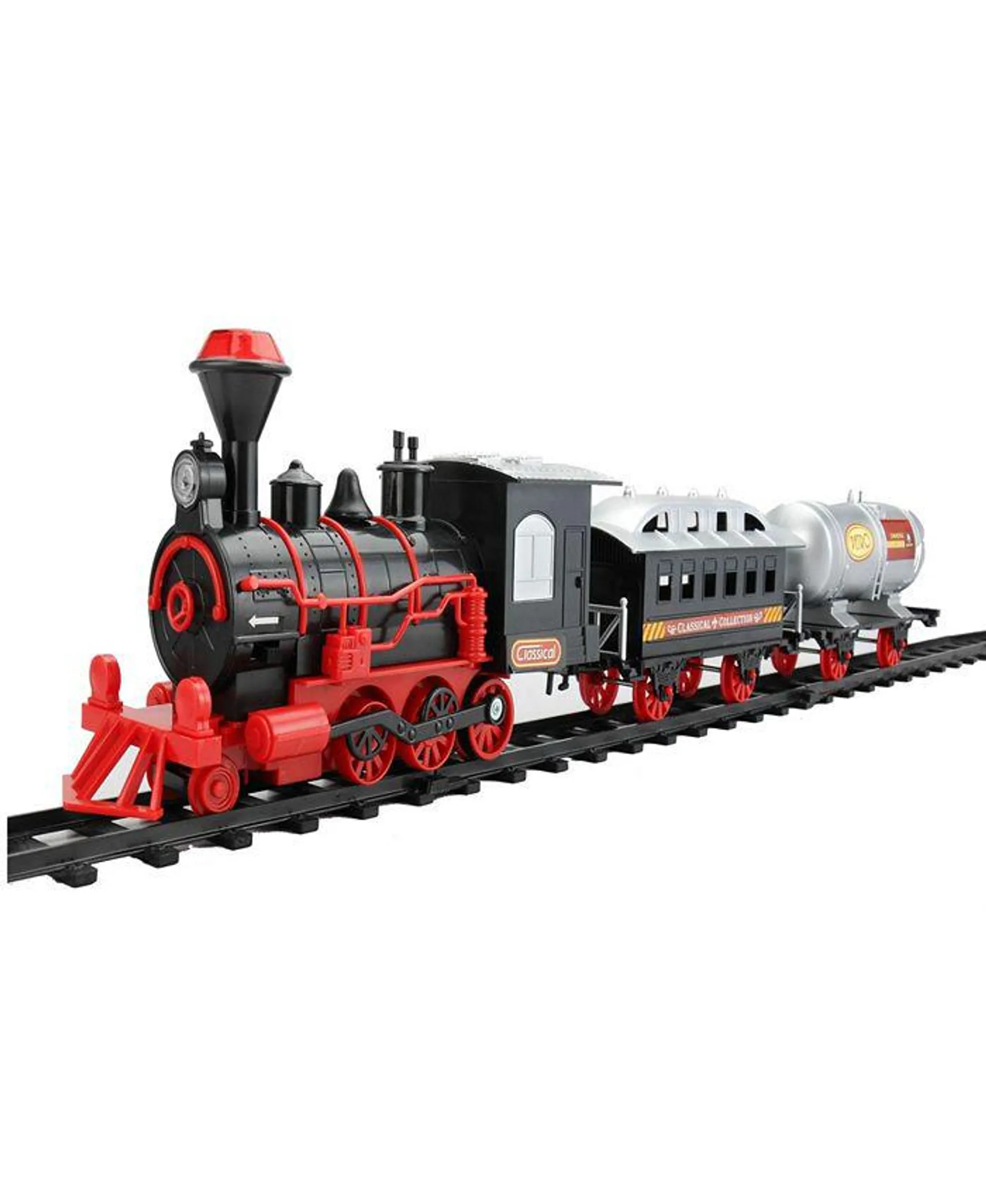 Battery Operated Lighted and Animated Christmas Express Train Set with Sound