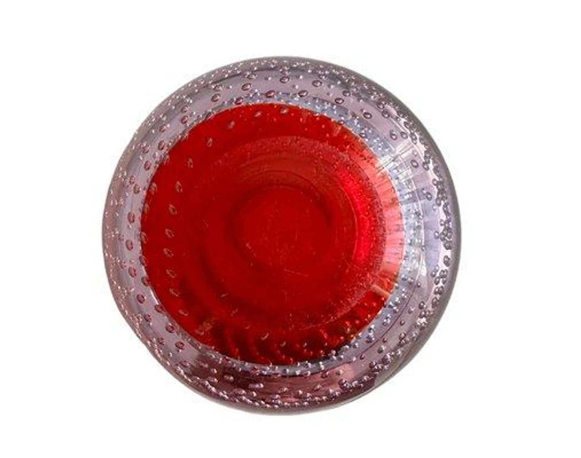Bubble Lilac and Red Glass Bowl from Made Murano Glass, 1950s