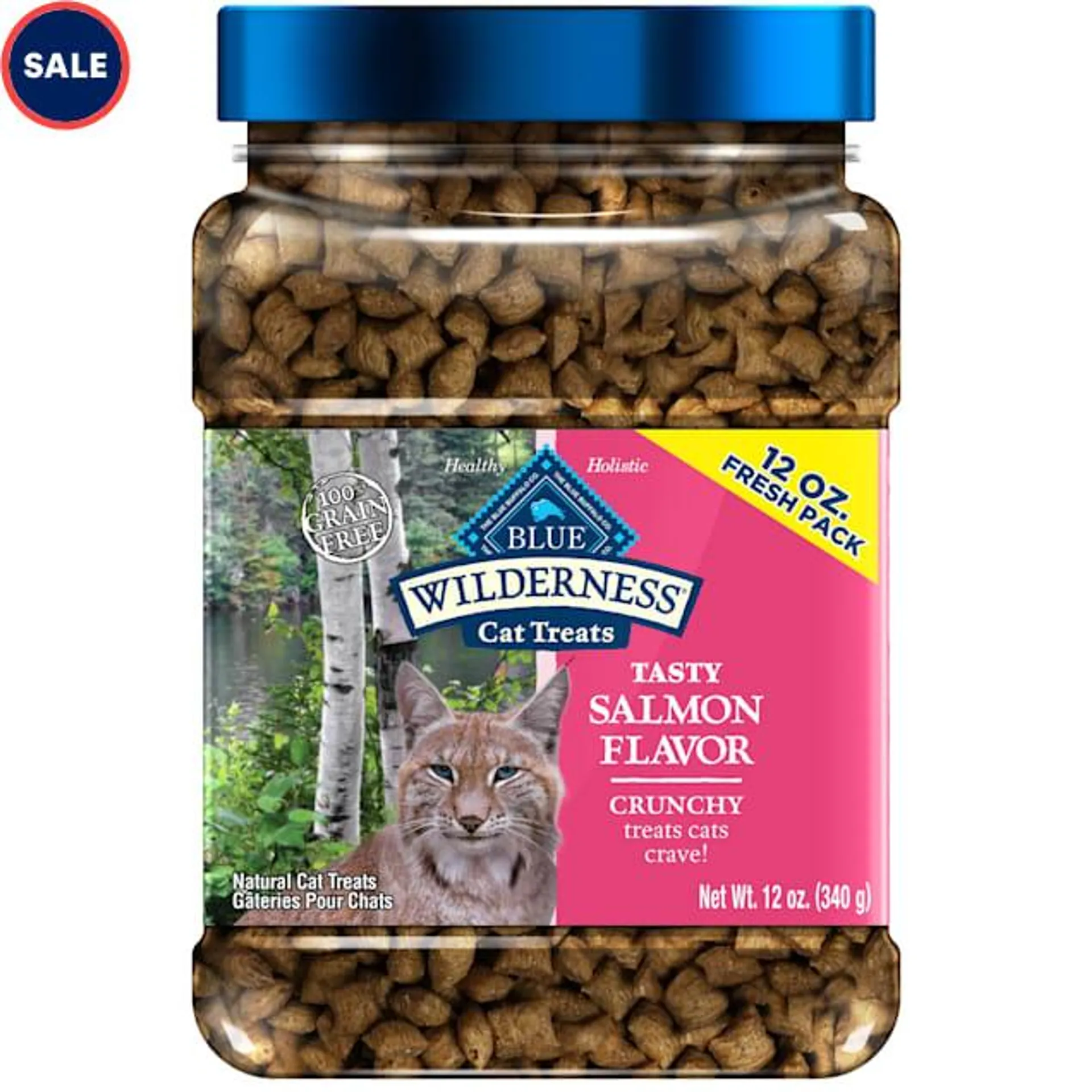 Blue Buffalo Blue Wilderness Salmon Crunchy Cat Treats, 12 oz.