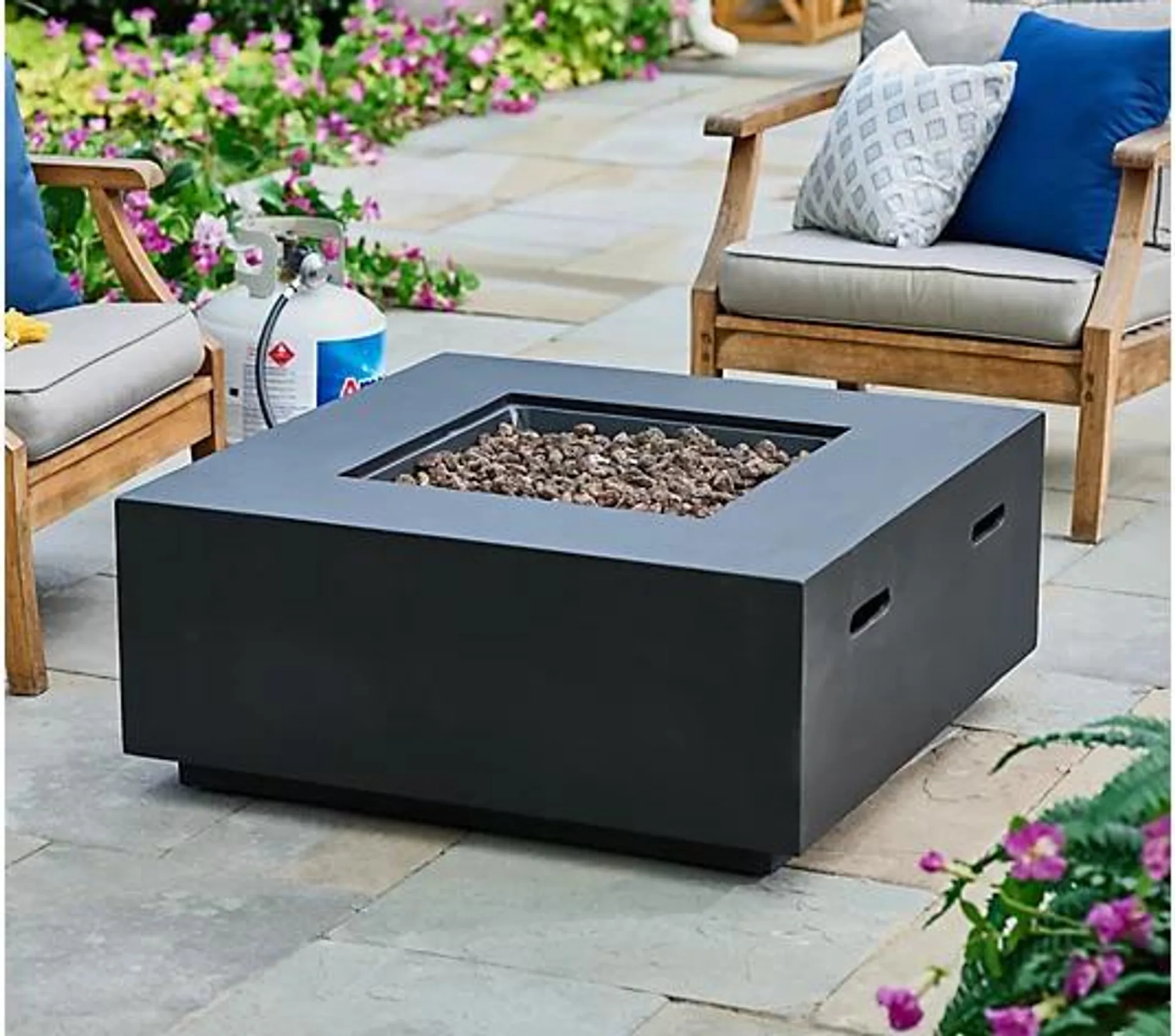 Garden Reflections 50,000 BTU 35" Gas Fire Pit w/ Lava Rocks