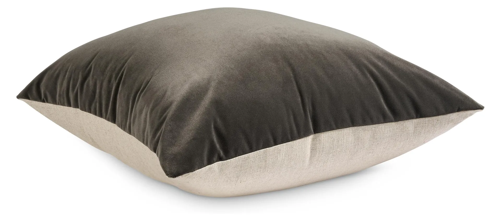 Velvet 30w 30h Floor Pillow in Charcoal