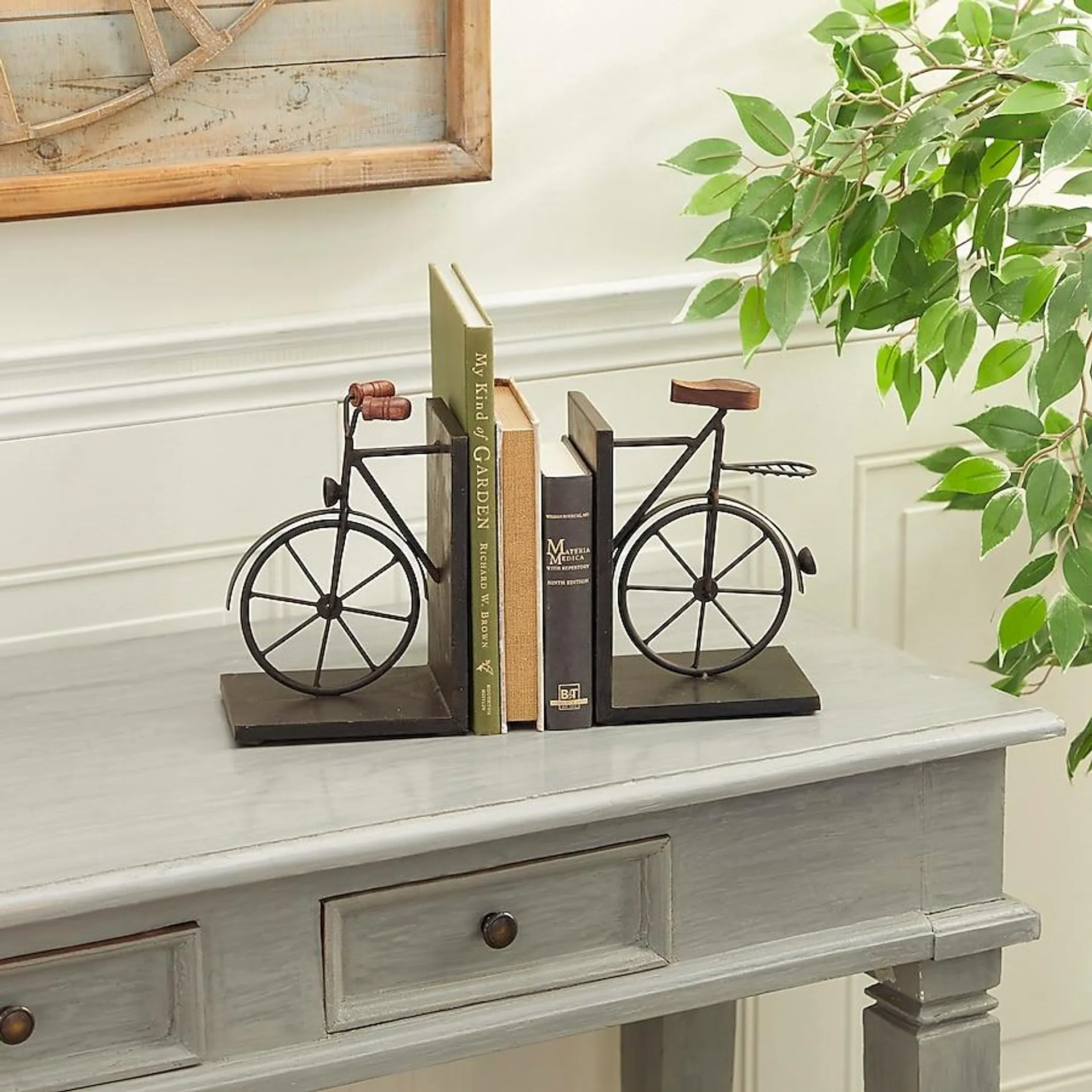 Grayson Lane 2-Pack Black Iron Modern Decorative Bookends