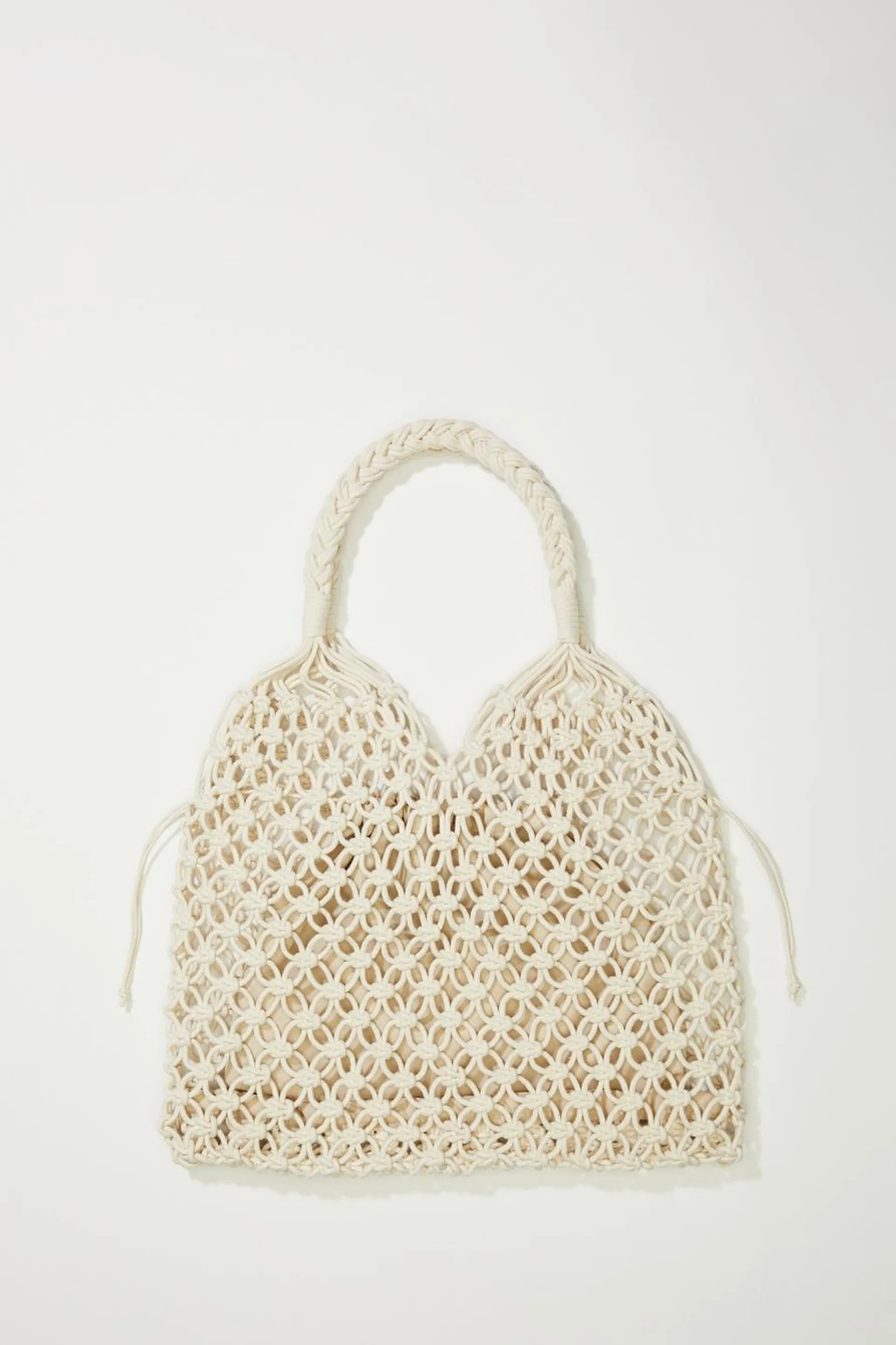 rope macrame market tote