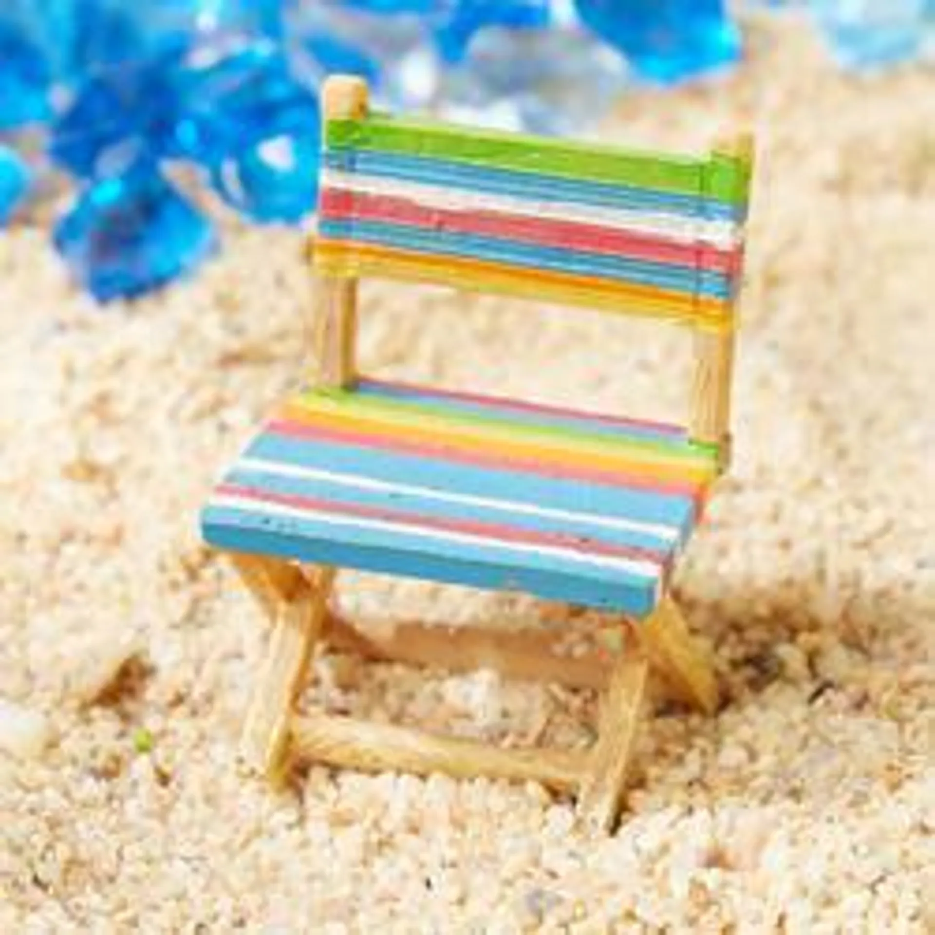 Mini Multicolor Striped Beach Chair
