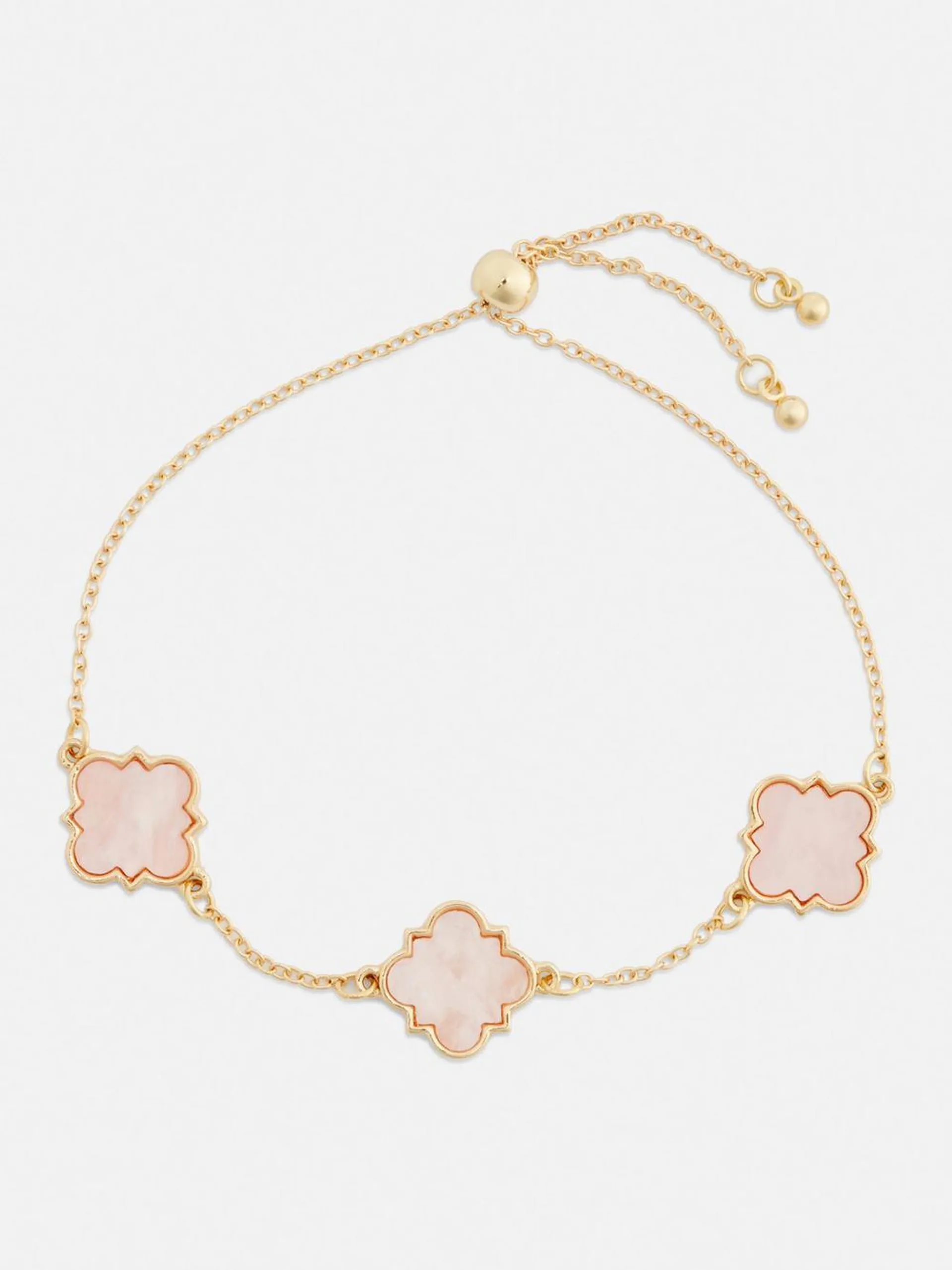 Golden Clover Charm Bracelet