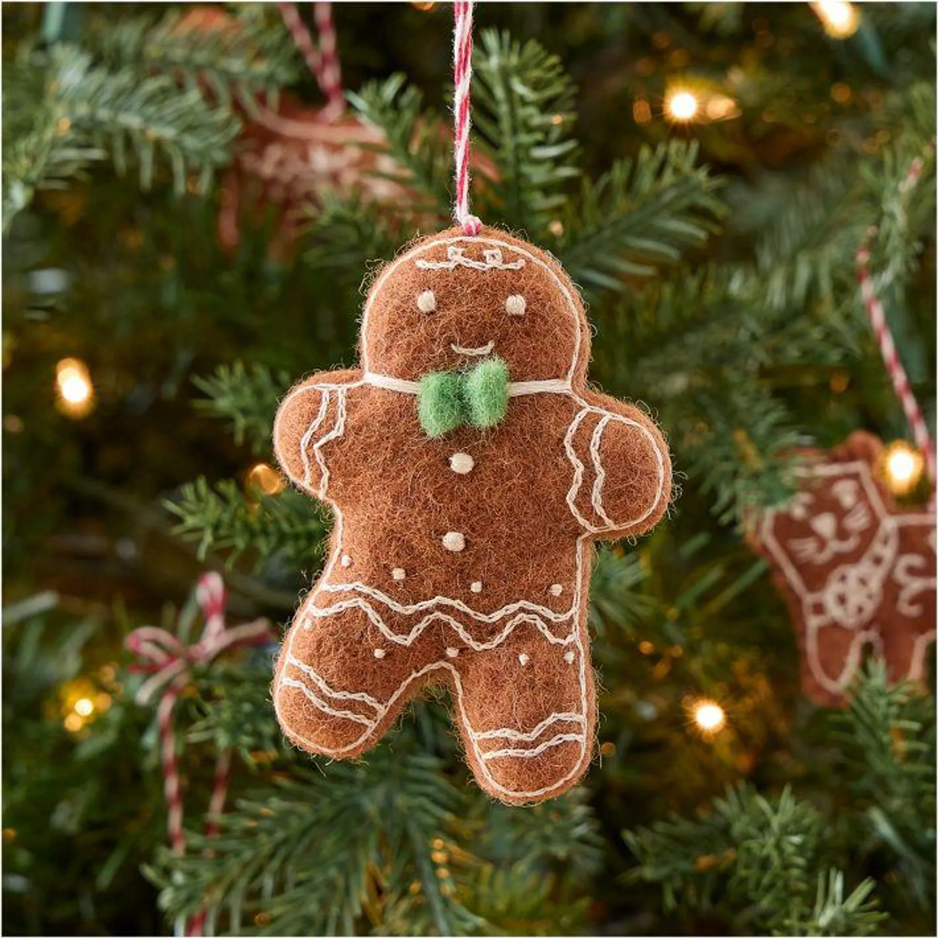 Felt Gingerbread People Ornaments