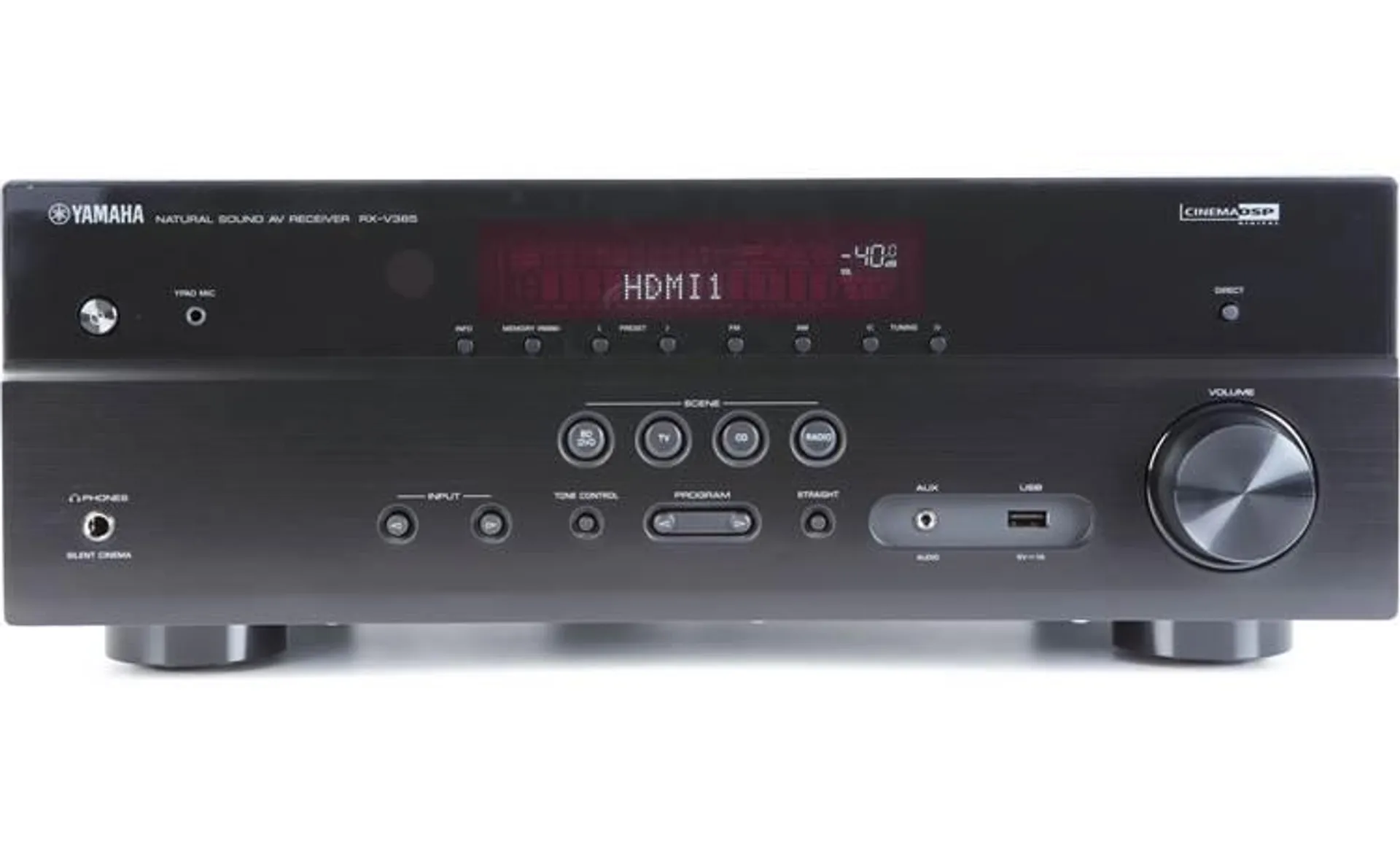 Yamaha RX-V385 5.1-channel home theater receiver with Bluetooth®