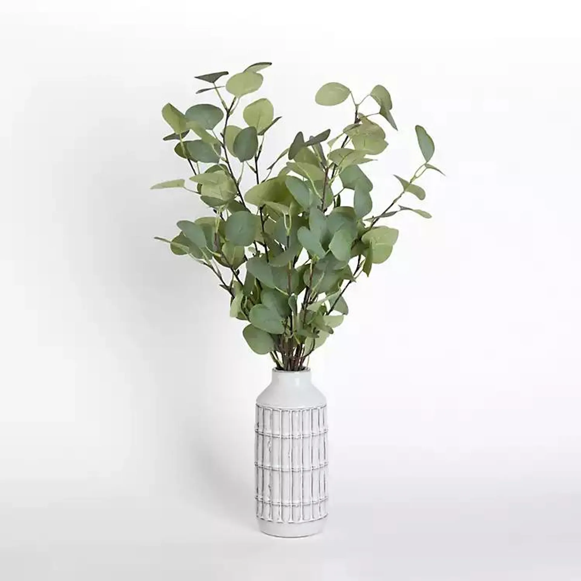 Eucalyptus Arrangement in Ceramic Bamboo Vase