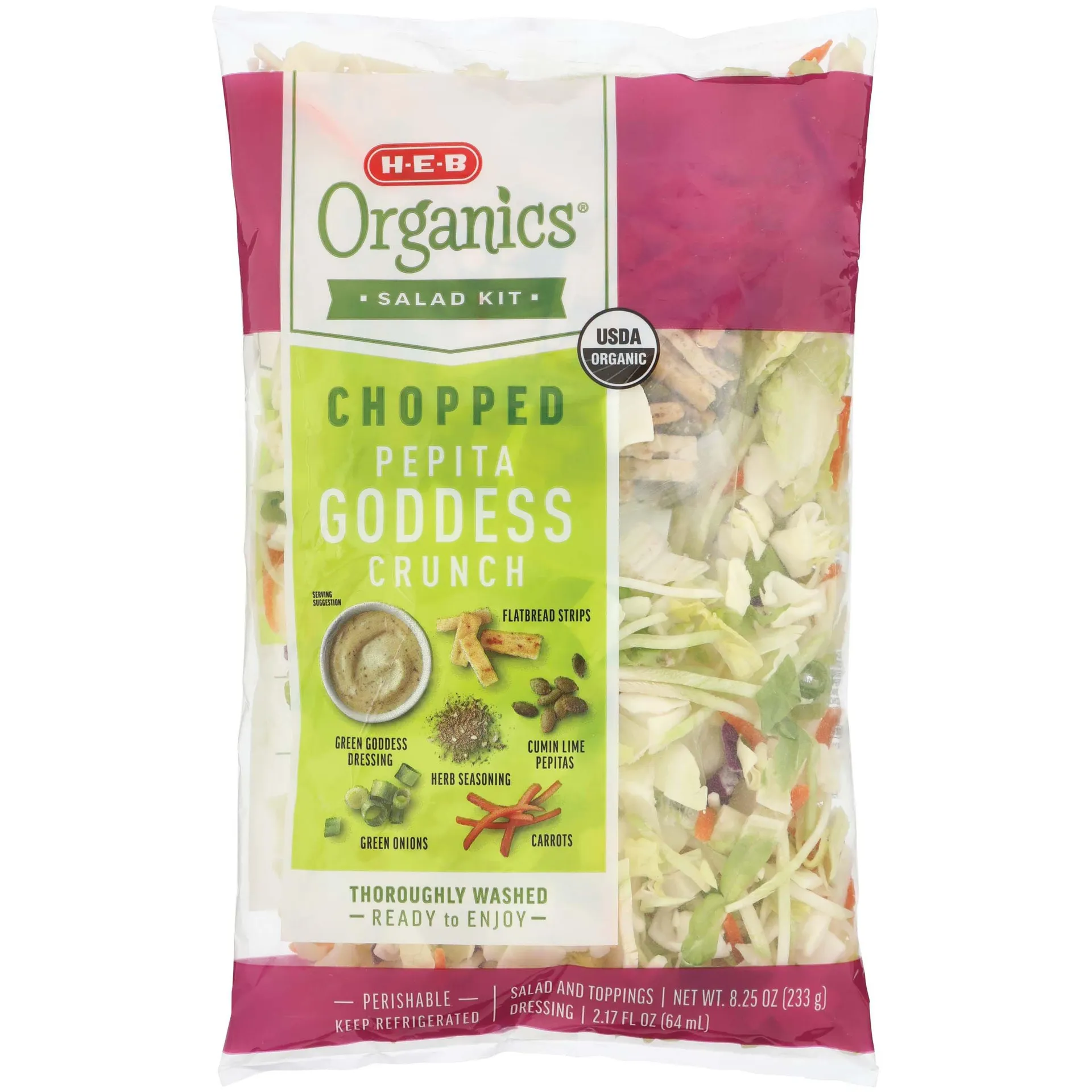 H‑E‑B Organics Chopped Salad Kit - Pepita Goddess Crunch