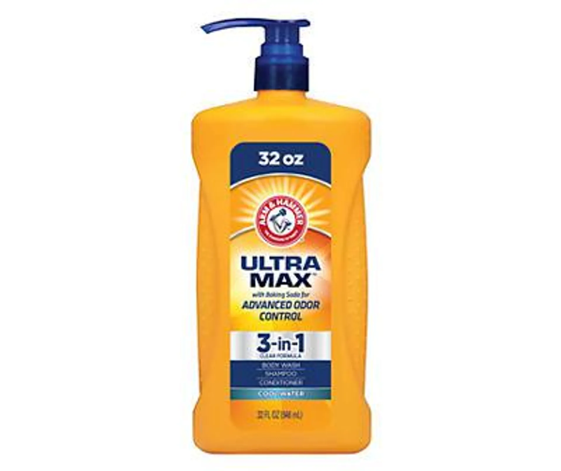 Ultra Max Cool Water 3-in-1 Body Wash, 12 Oz.