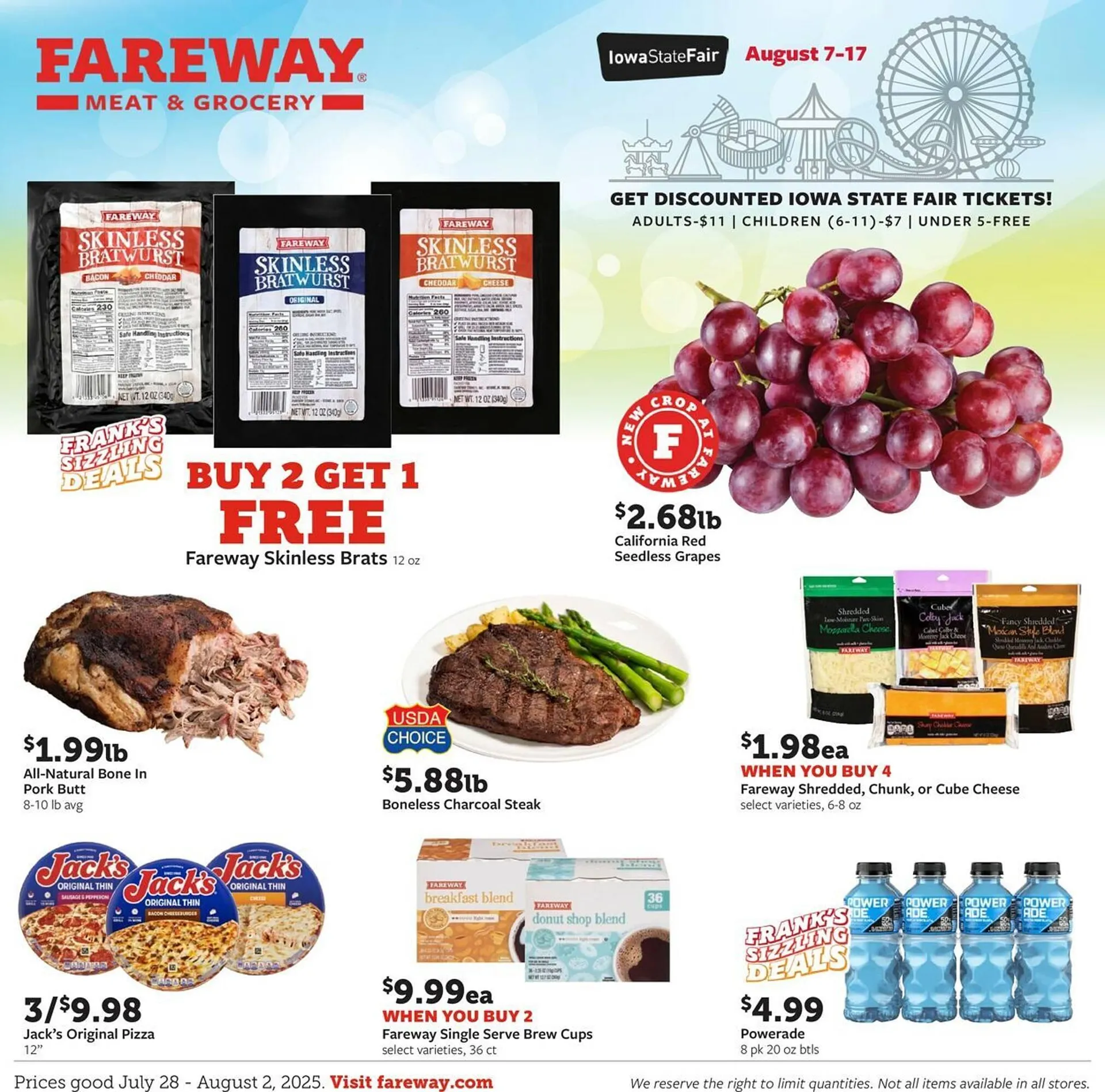 Weekly ad Fareway Weekly Ad from July 27 to August 2 2025 - Page 1
