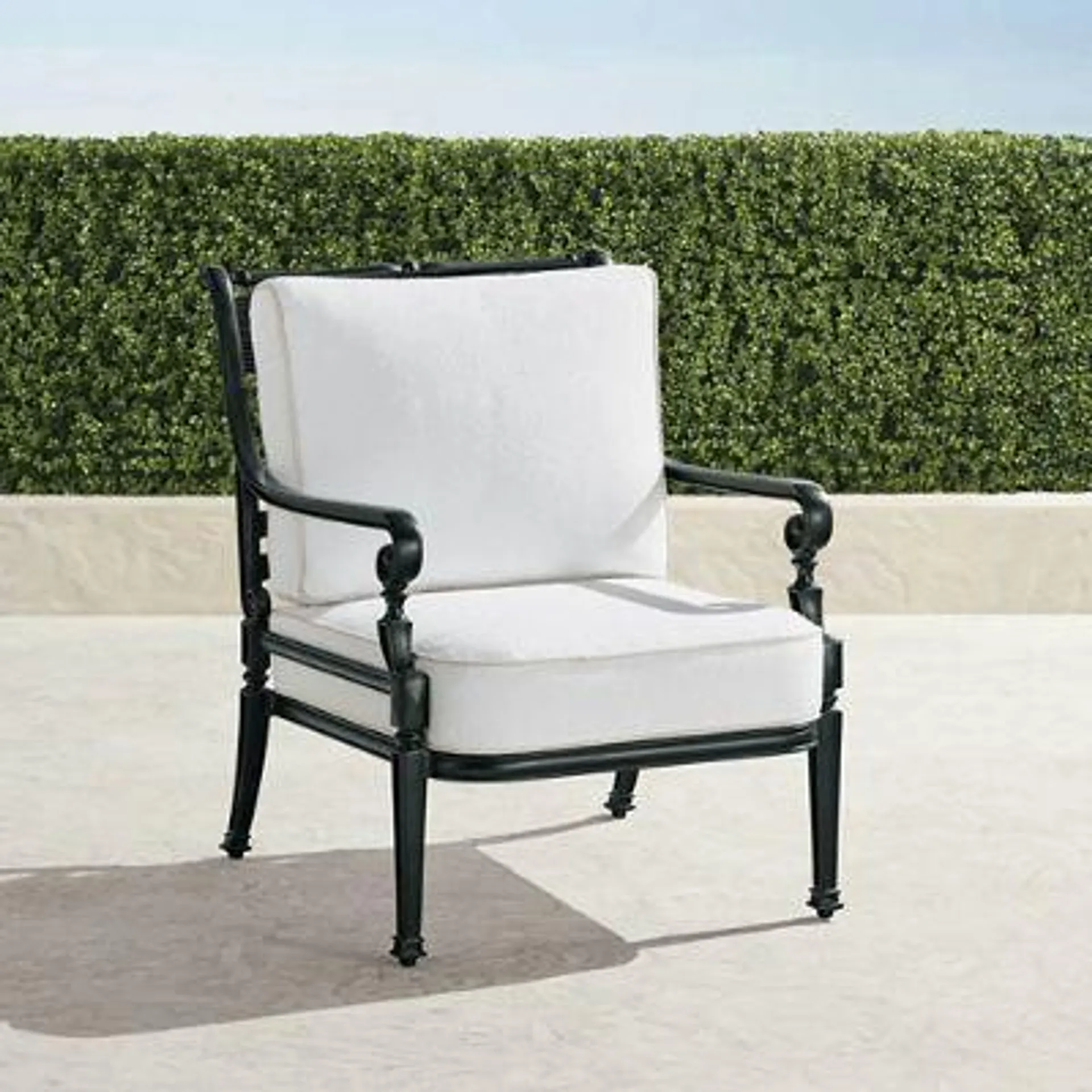 Carlisle Lounge Chair with Cushions in Onyx Aluminum