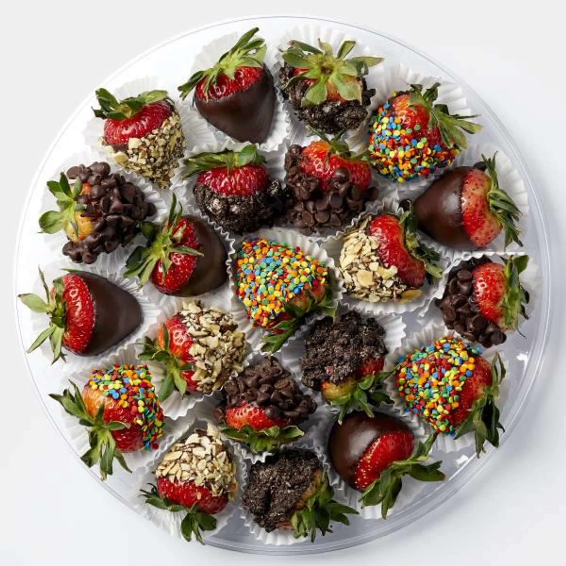Chocolate Covered Strawberry Platter 21-Count