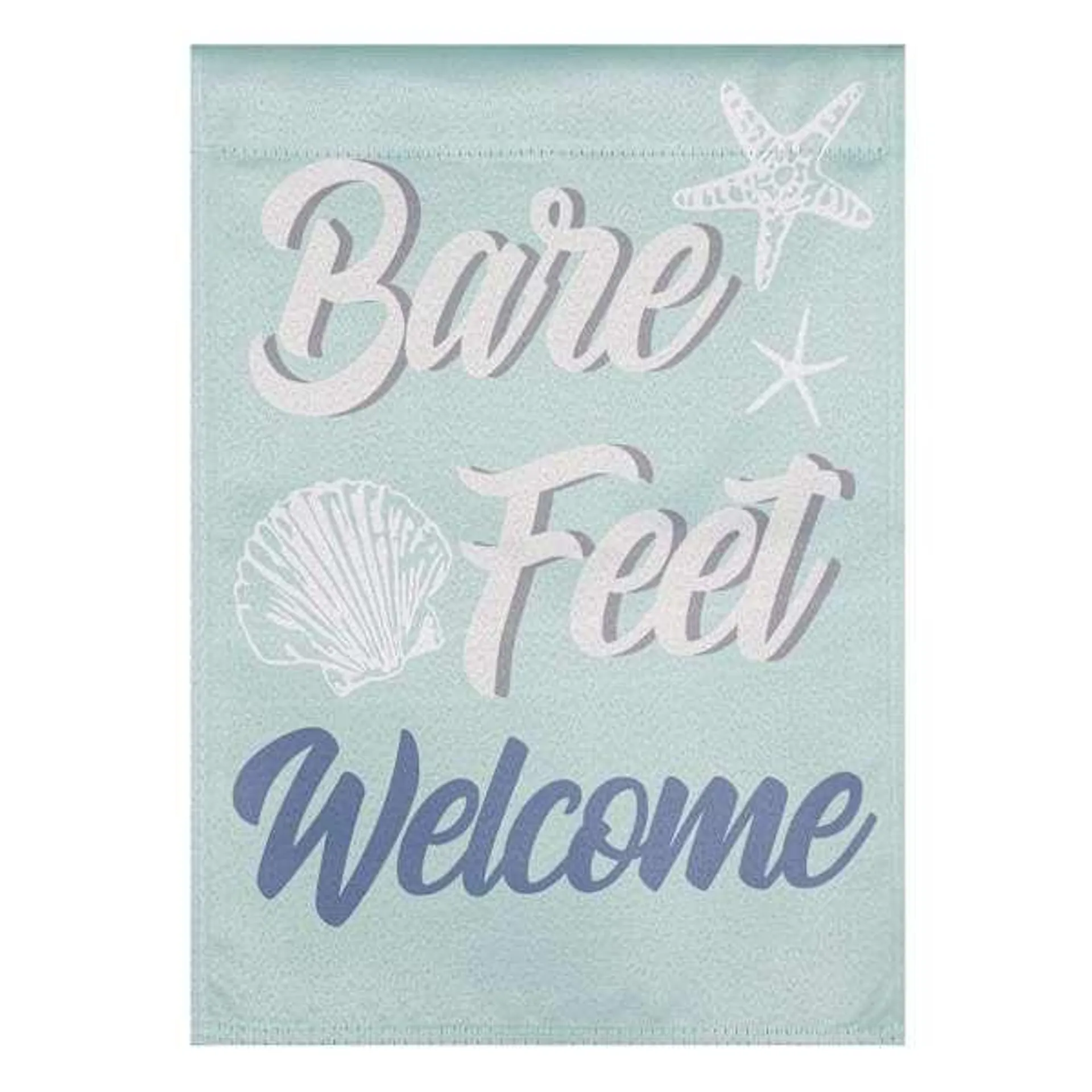 Bare Feet Welcome Garden Flag, 18"