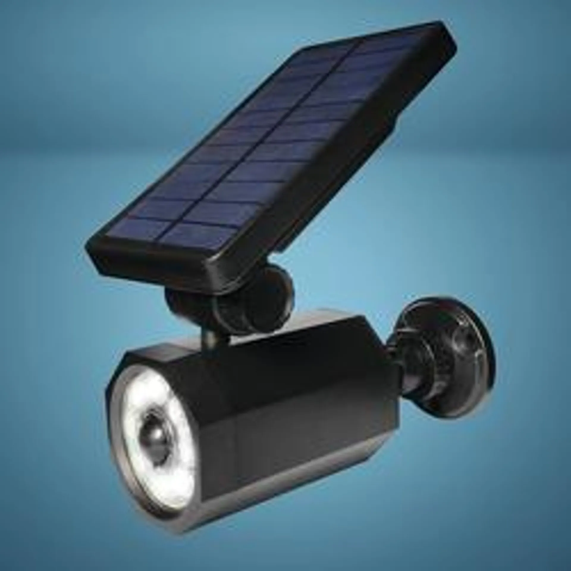 Patriot Lighting® Black LED Solar Powered Single Head Motion Sensor Outdoor Security Spot Light