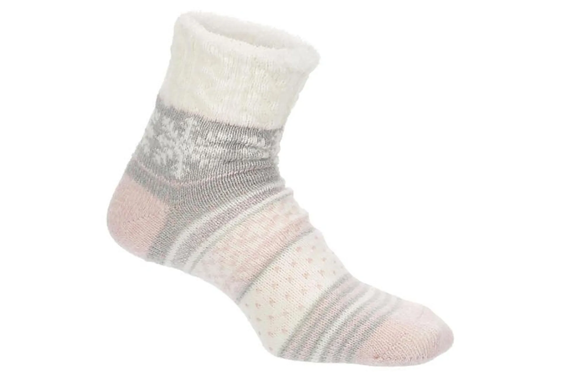 Fireside Womens Snow Slipper Sock 1 Pair - Grey