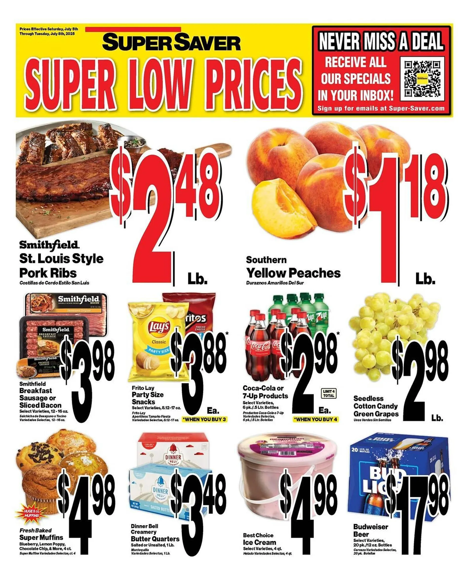 Weekly ad Super Saver Weekly Ad from July 5 to July 8 2025 - Page 1