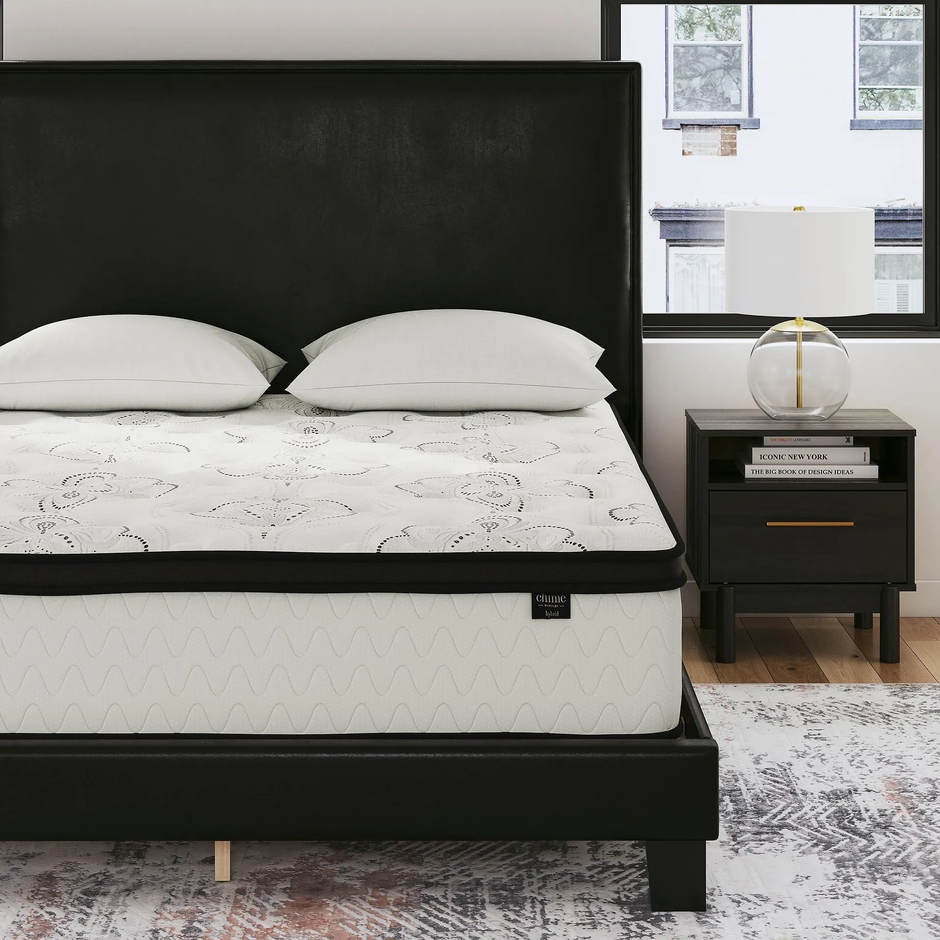 Signature Design by Ashley Twin Size Chime 12 Inch Medium Firm Hybrid Mattress with Cooling Gel Memory Foam