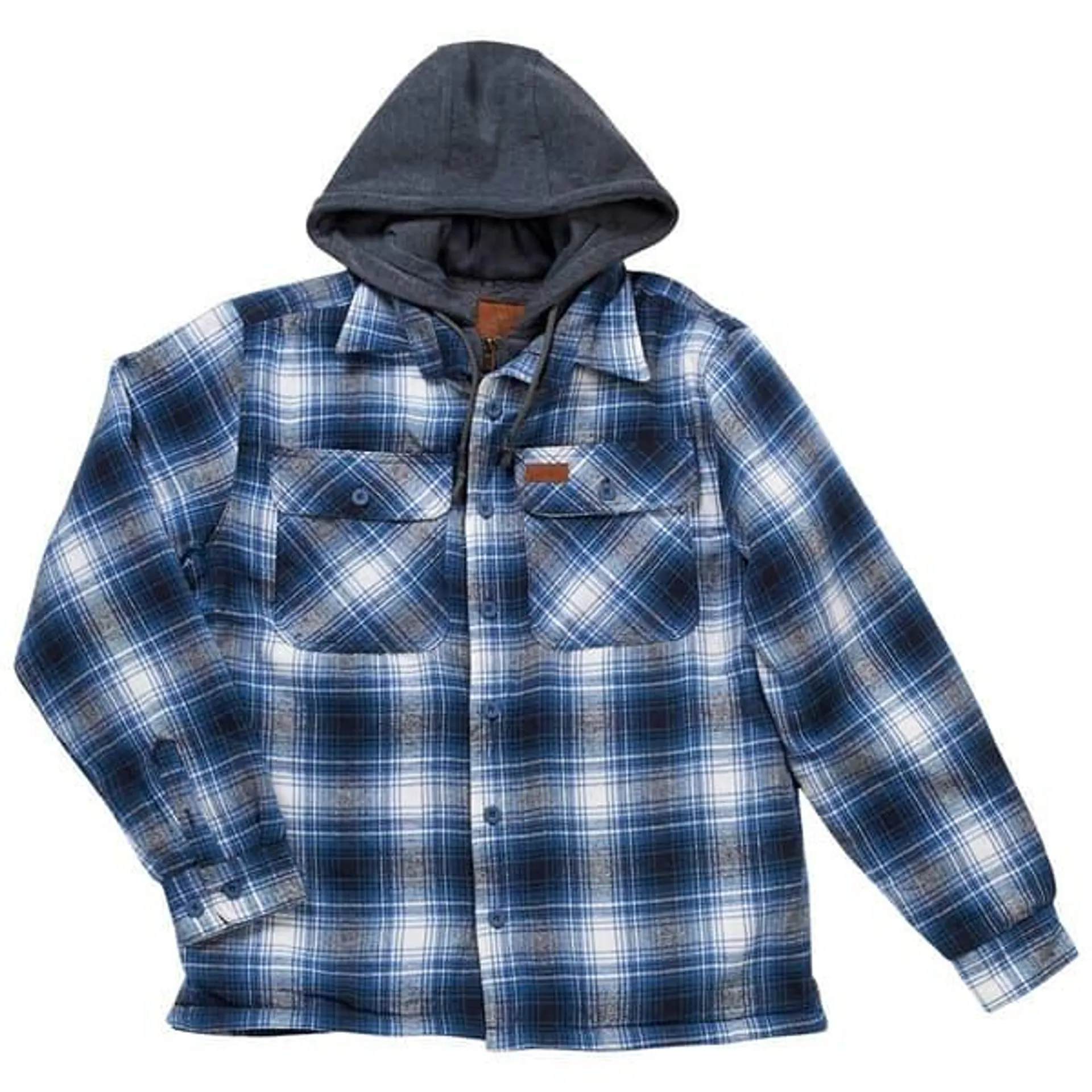 Mens Mountain Ridge Flannel Chest Protector Jacket - Light Blue