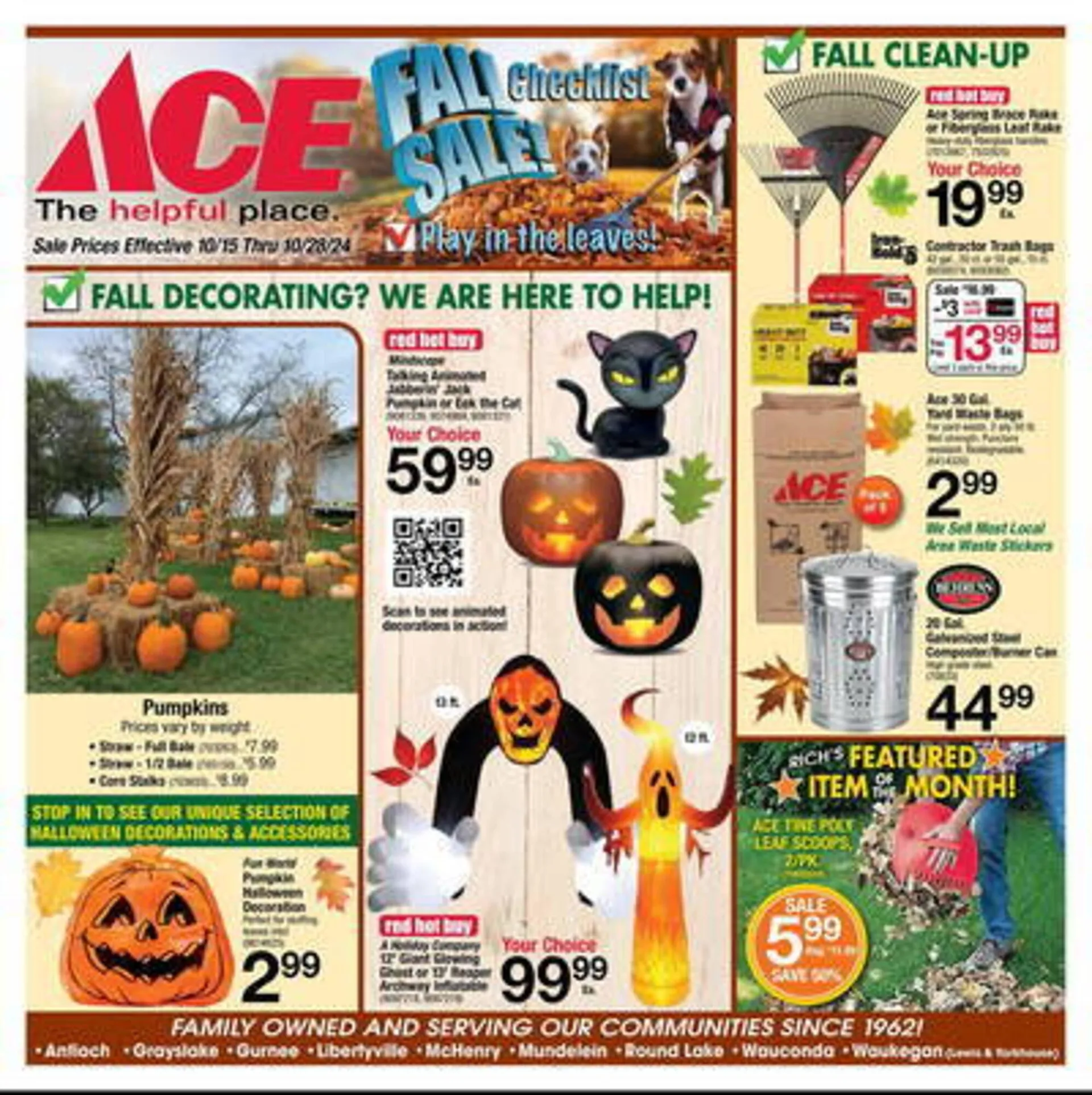 Weekly ad Ace Hardware Weekly Ad from October 15 to October 28 2024 - Page 1