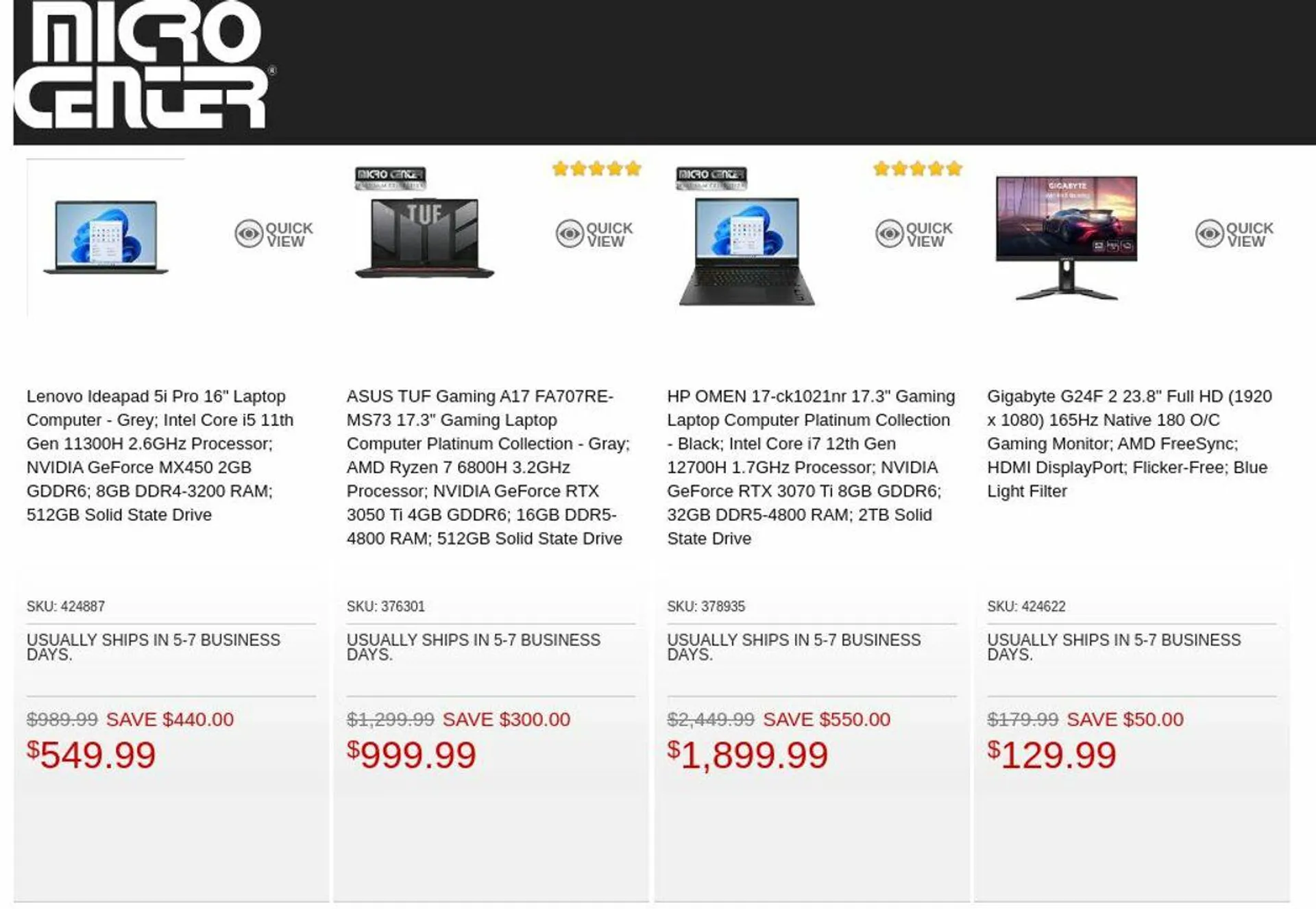 Micro Center Current weekly ad - 1